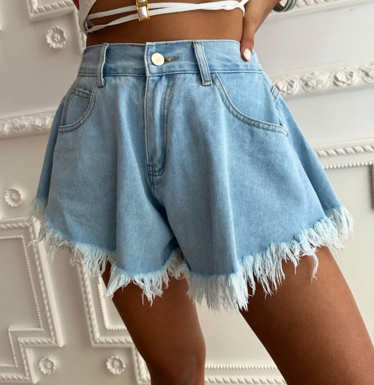 Maurice paris Short Short IRIS bleu ciel