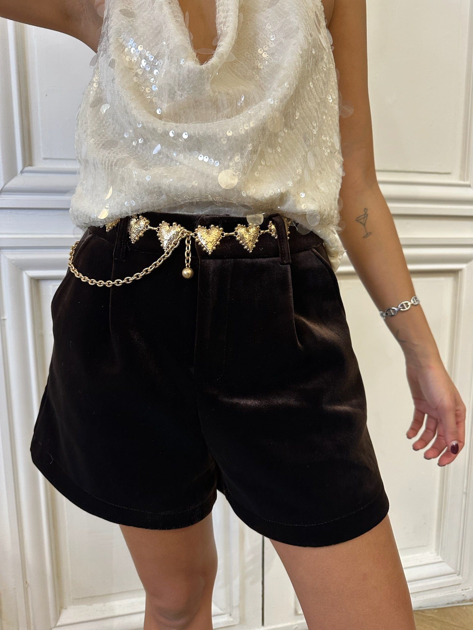 Maurice paris Short Short VELVET chocolat