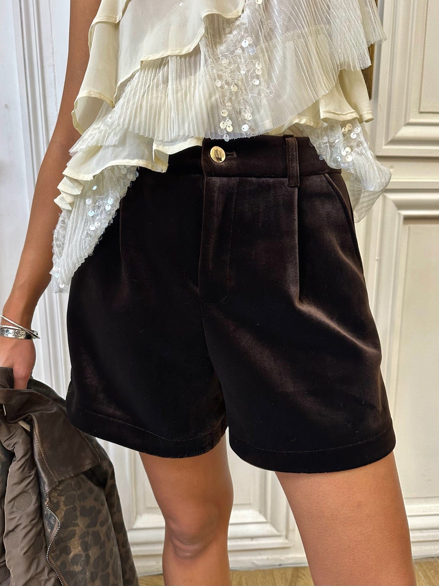 Maurice paris Short Short VELVET chocolat