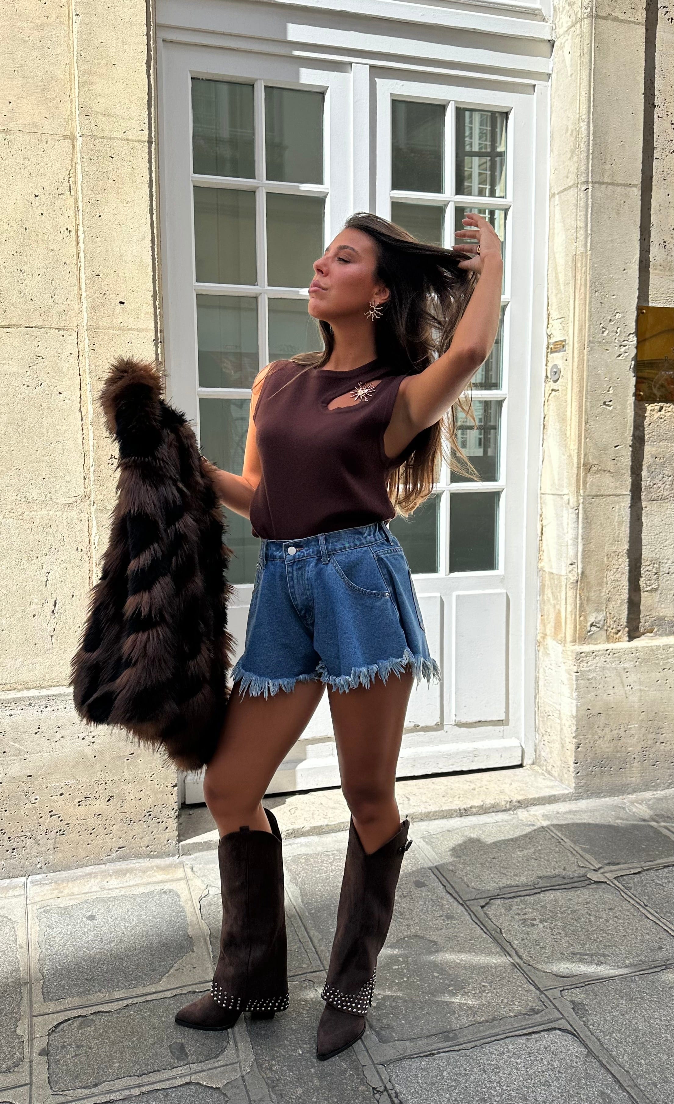 Maurice paris Top Top AURORA marron