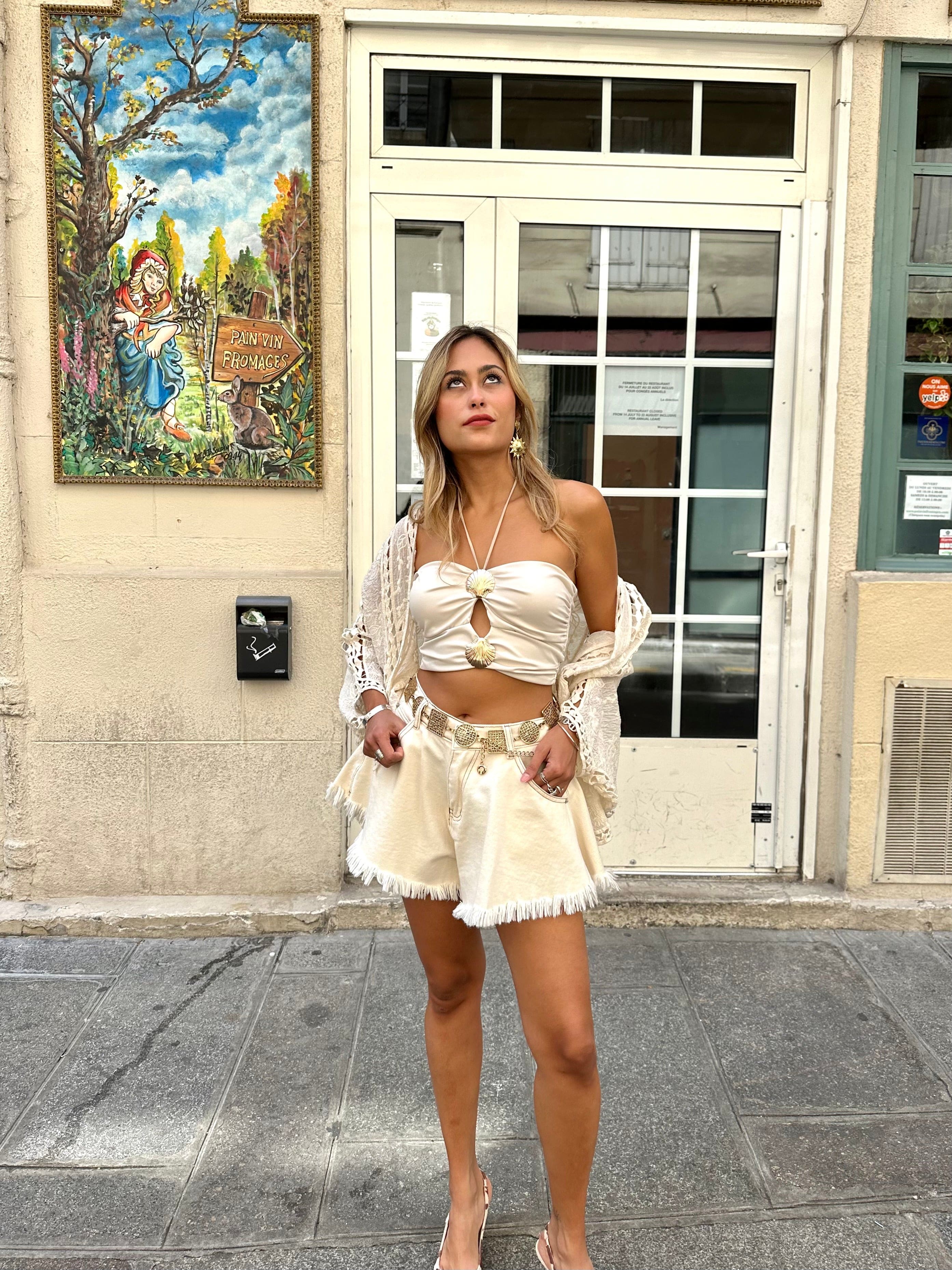 Maurice paris Top Top BIJOU beige