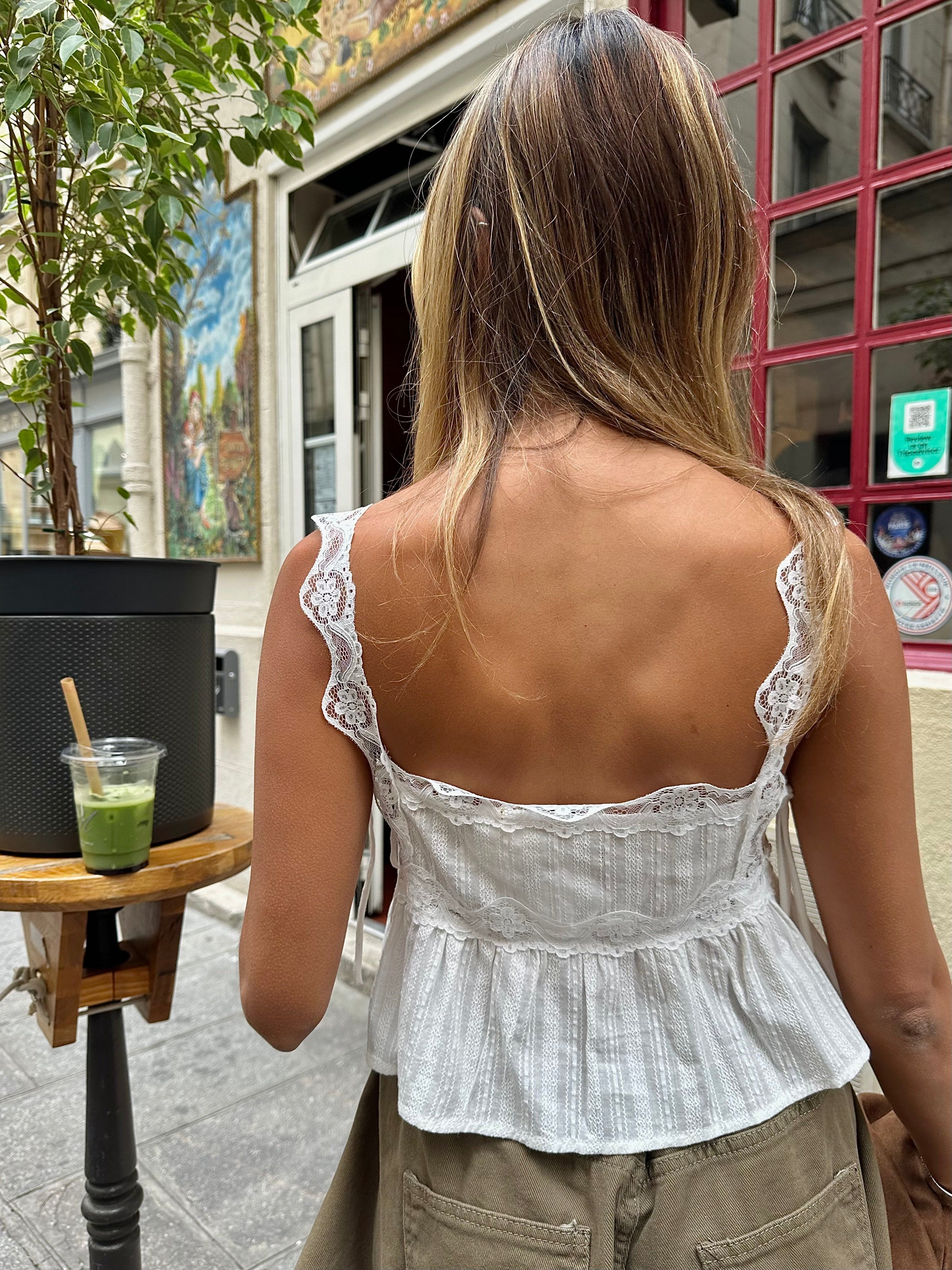 Maurice paris Top Top BLOOM blanc