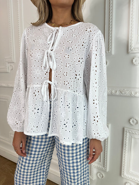 Maurice paris Top TU Blouse GLOSSY blanche