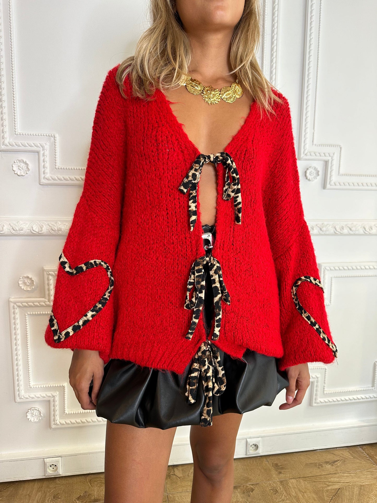 Maurice paris Top TU Pull LEOCOEUR rouge