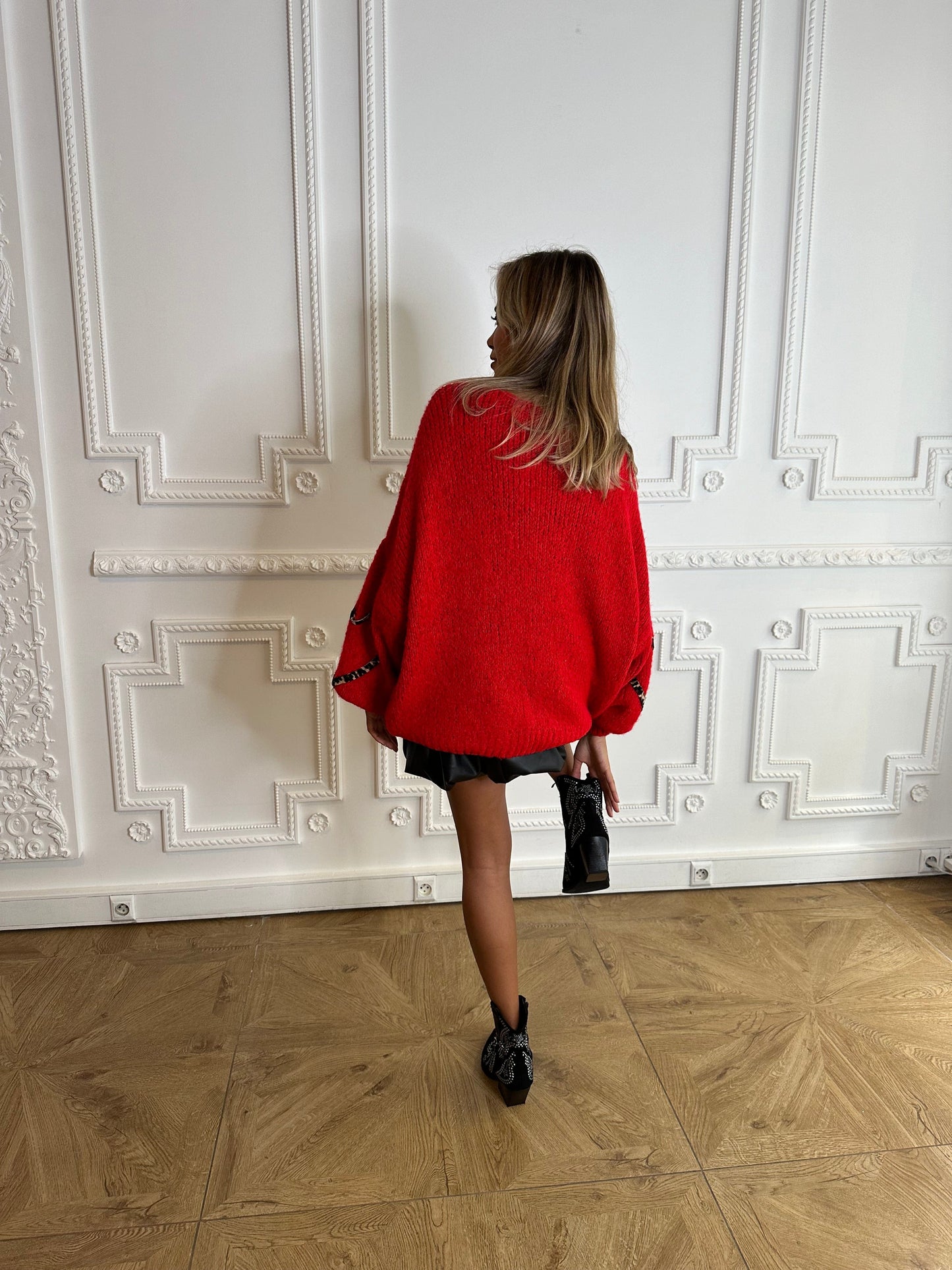 Maurice paris Top TU Pull LEOCOEUR rouge