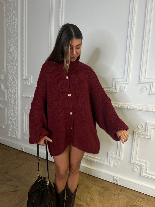 Maurice paris Top TU Robe Pull BURGUNDY