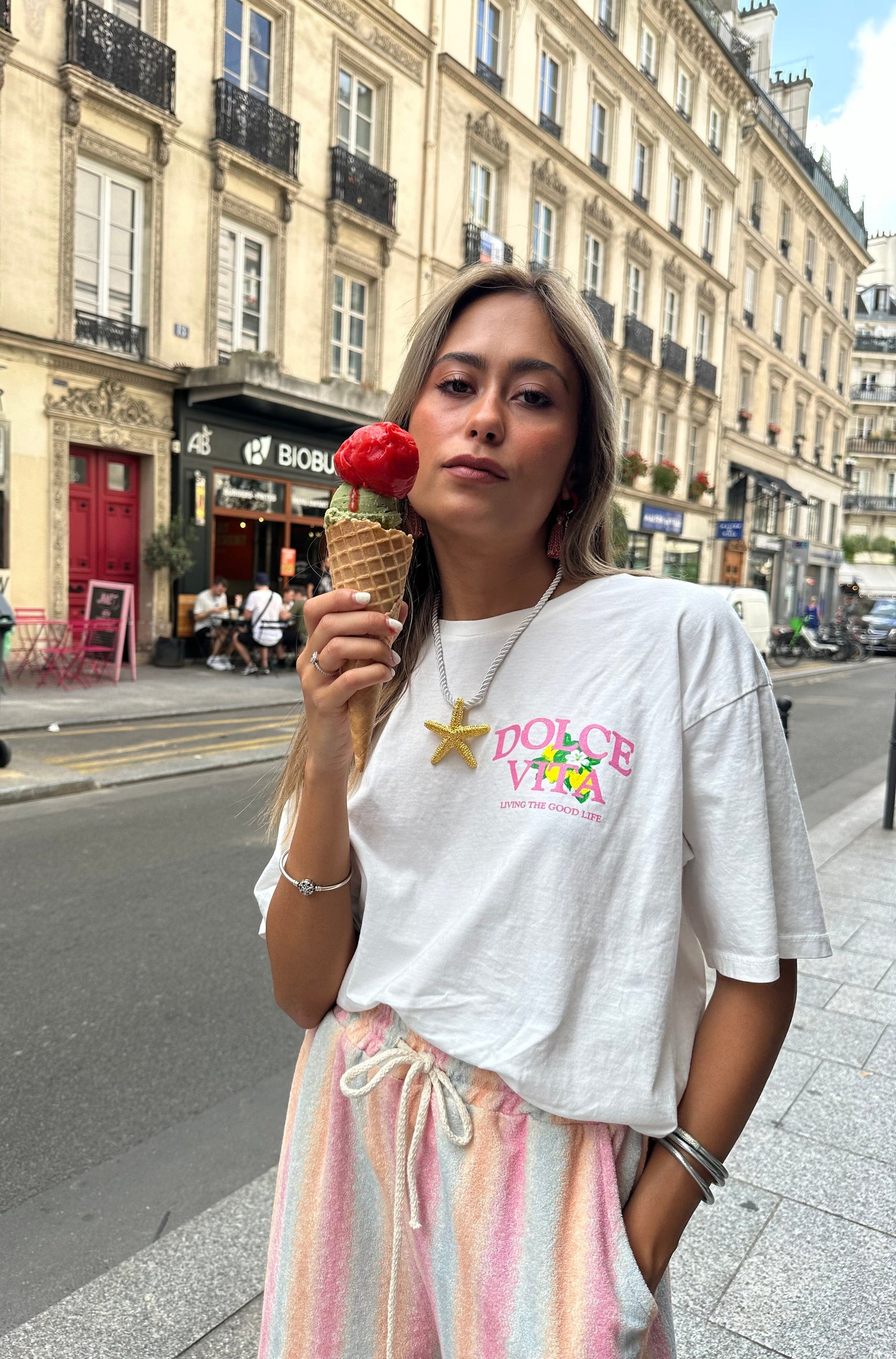 Maurice paris Top TU T-shirt DOLCE blanc