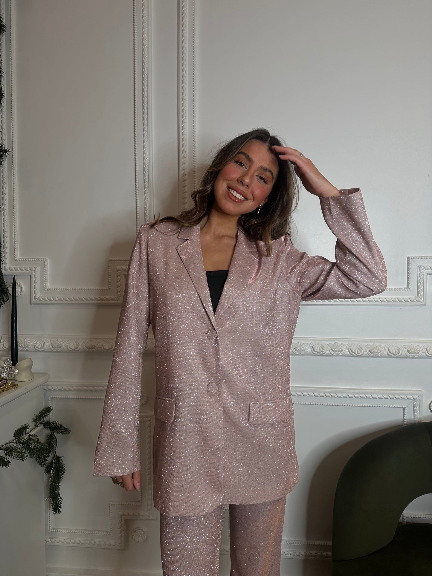 Maurice paris Veste Blazer SPARKLES rose