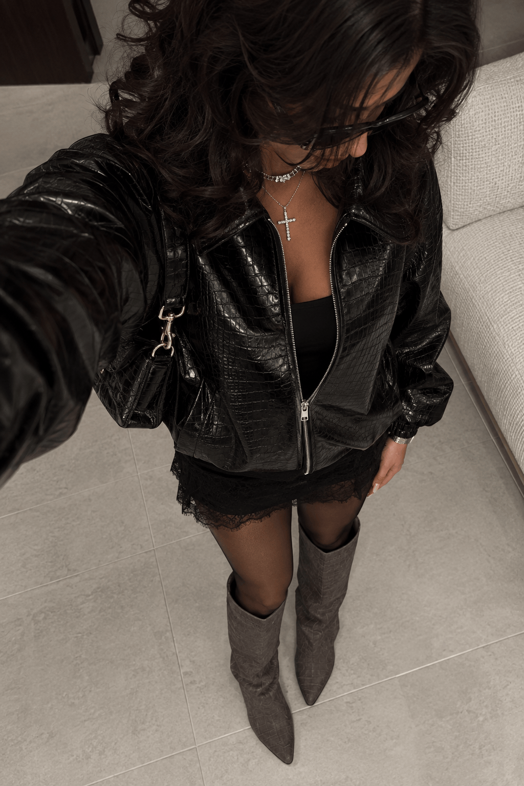 Maurice paris Veste Bombers CRACKY noir