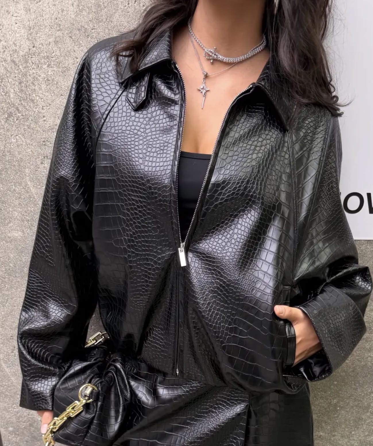 Maurice paris Veste Bombers CRACKY noir