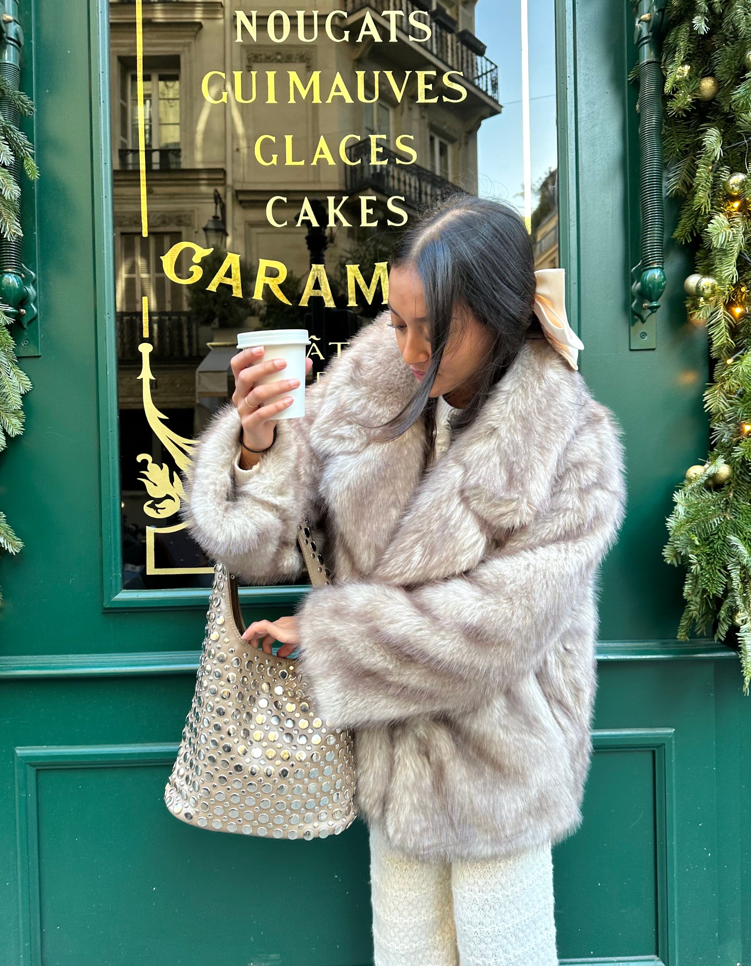 Maurice paris Veste Fourrure MEGEVE beige