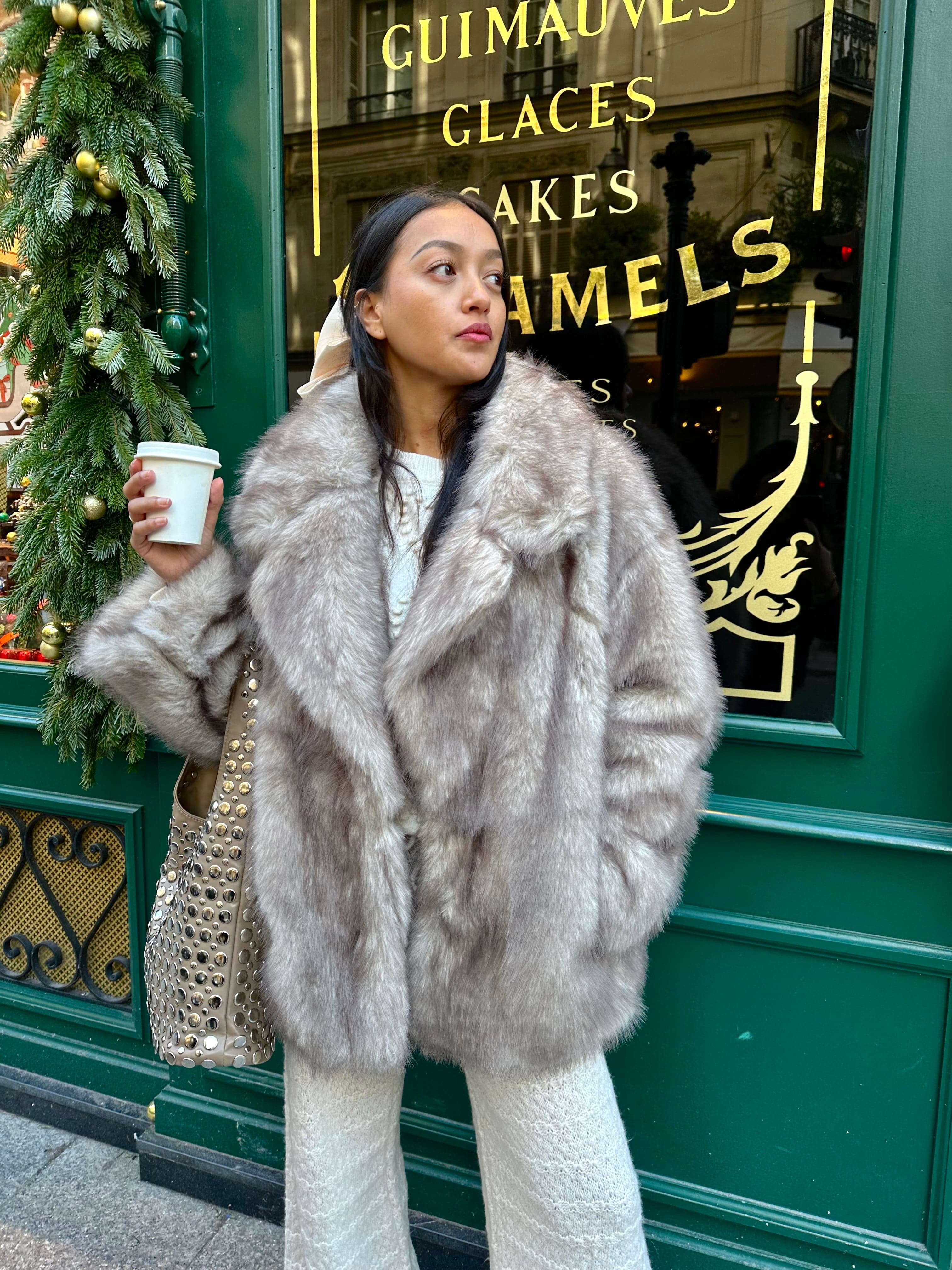 Maurice paris Veste Fourrure MEGEVE beige