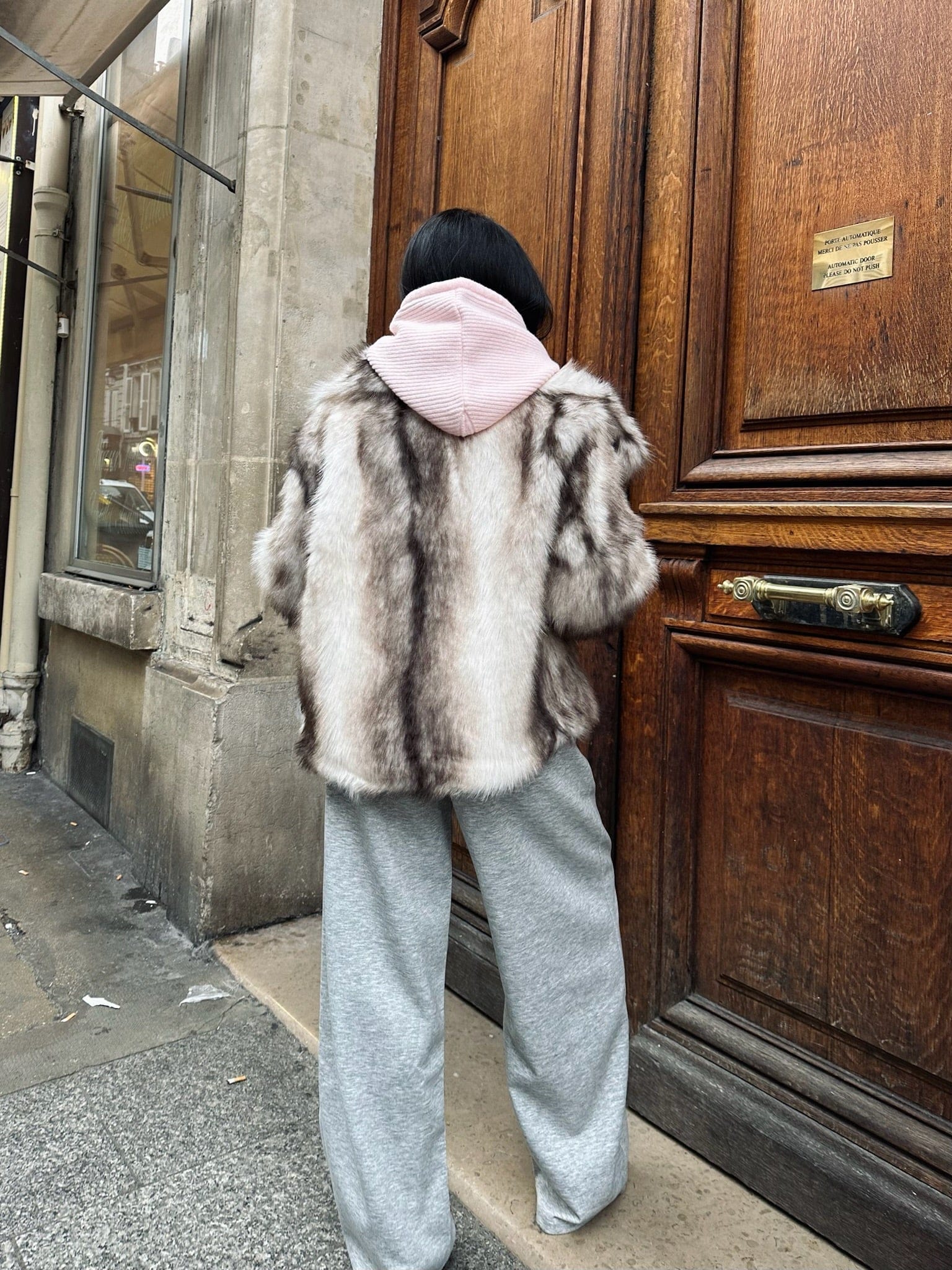 Maurice paris Veste Fourrure NÉVÉ beige