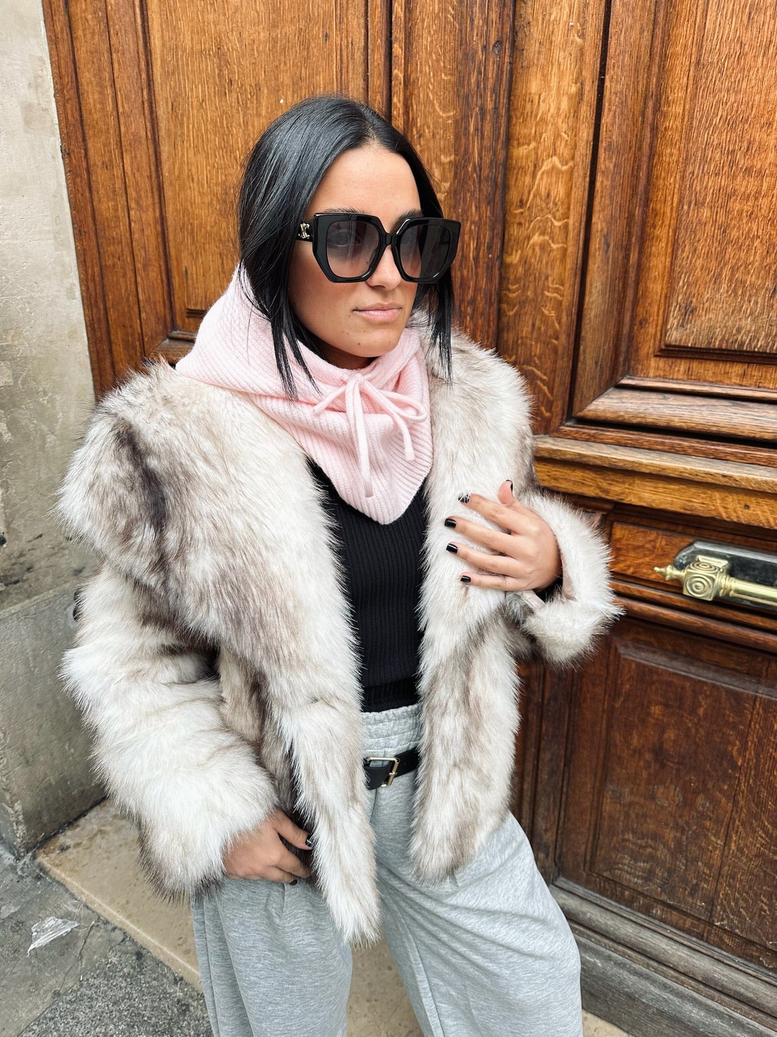 Maurice paris Veste Fourrure NÉVÉ beige