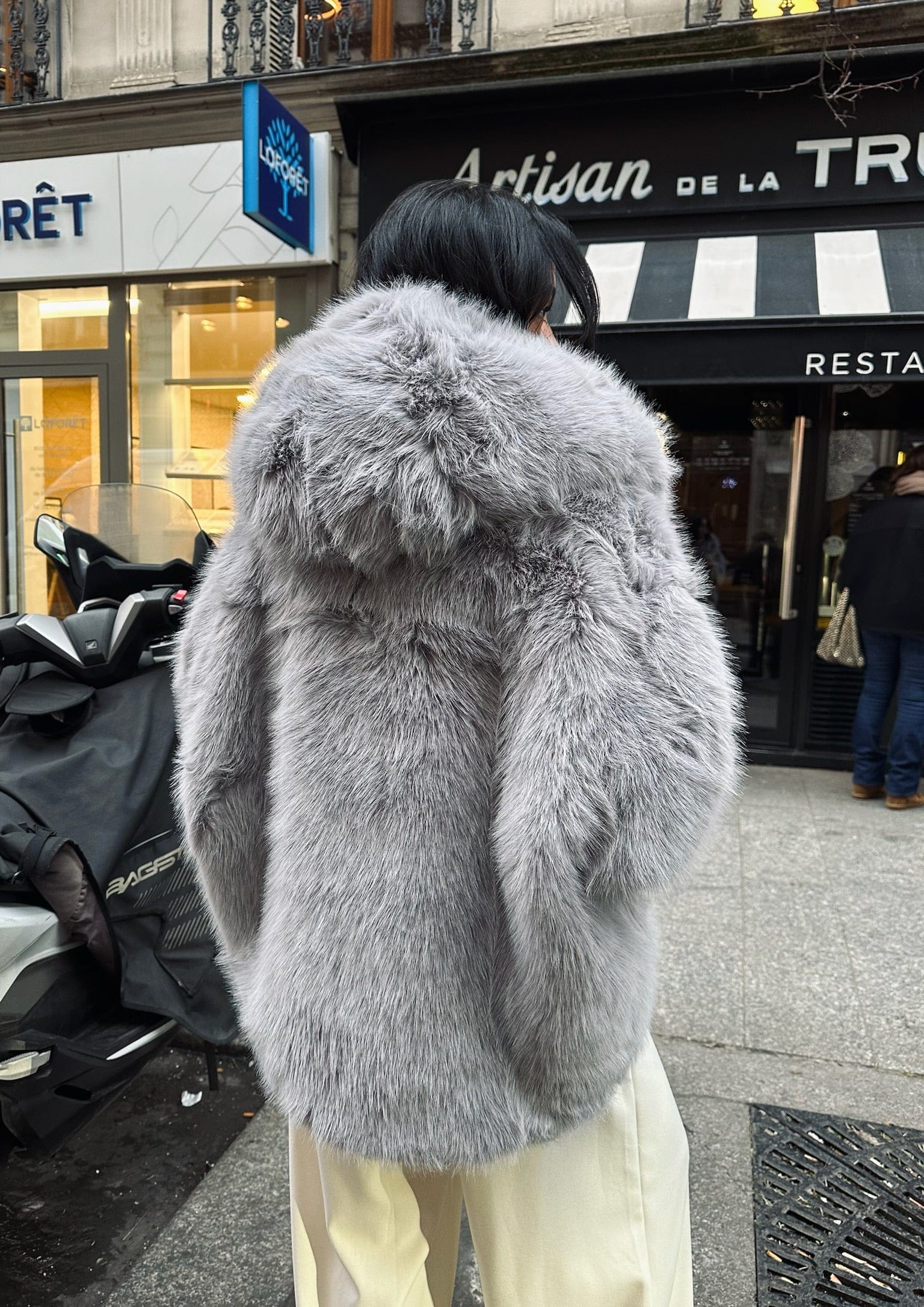 Maurice paris Veste Fourrure PERLE