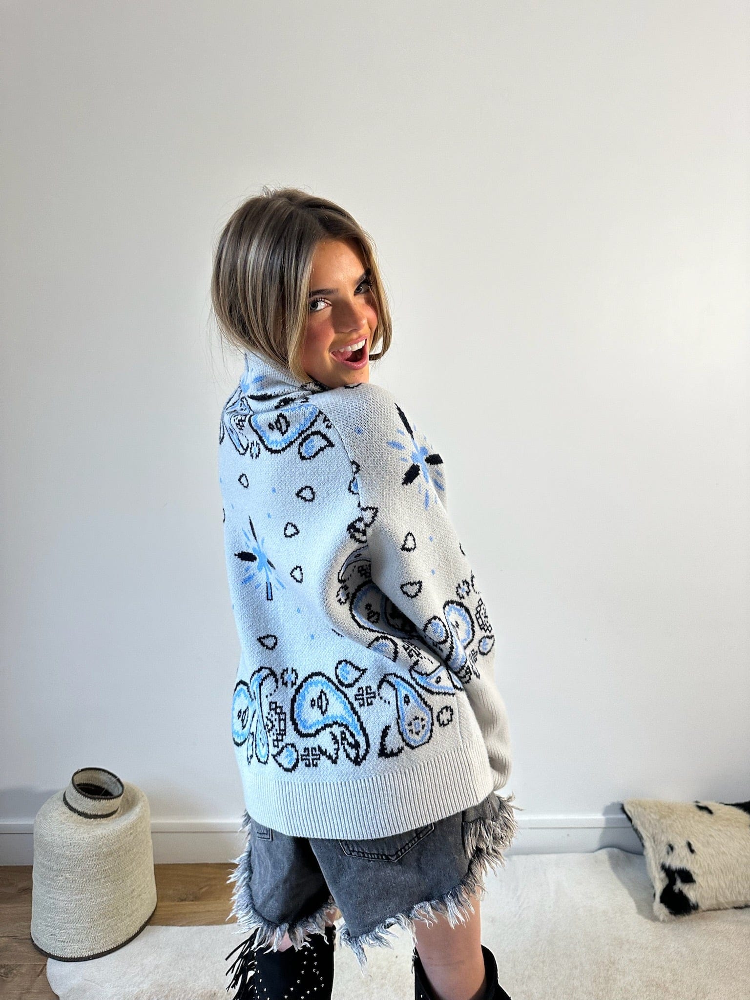 Maurice paris Veste Gilet BANDANA bleu