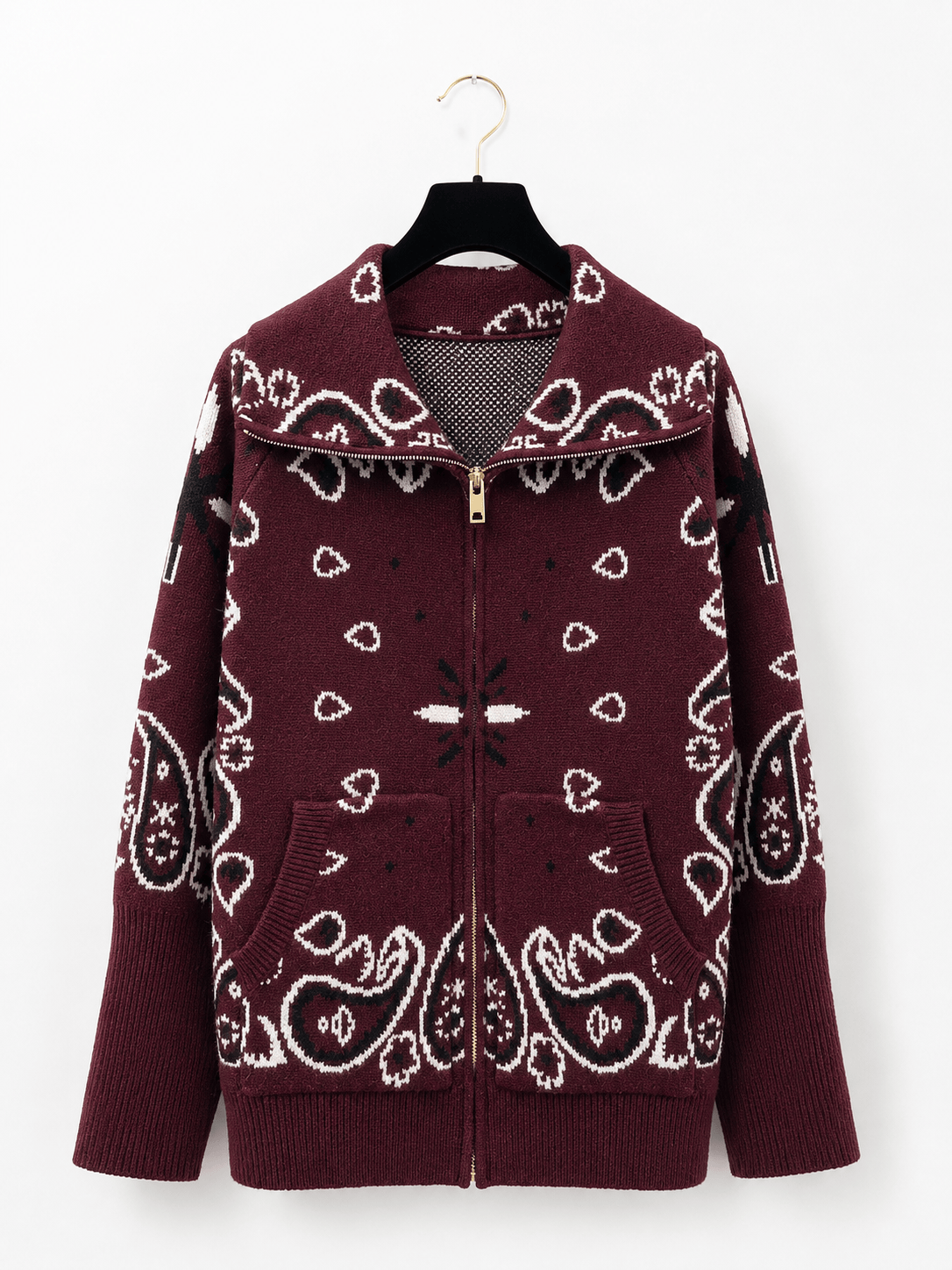 Maurice paris Veste Gilet BANDANA bordeaux