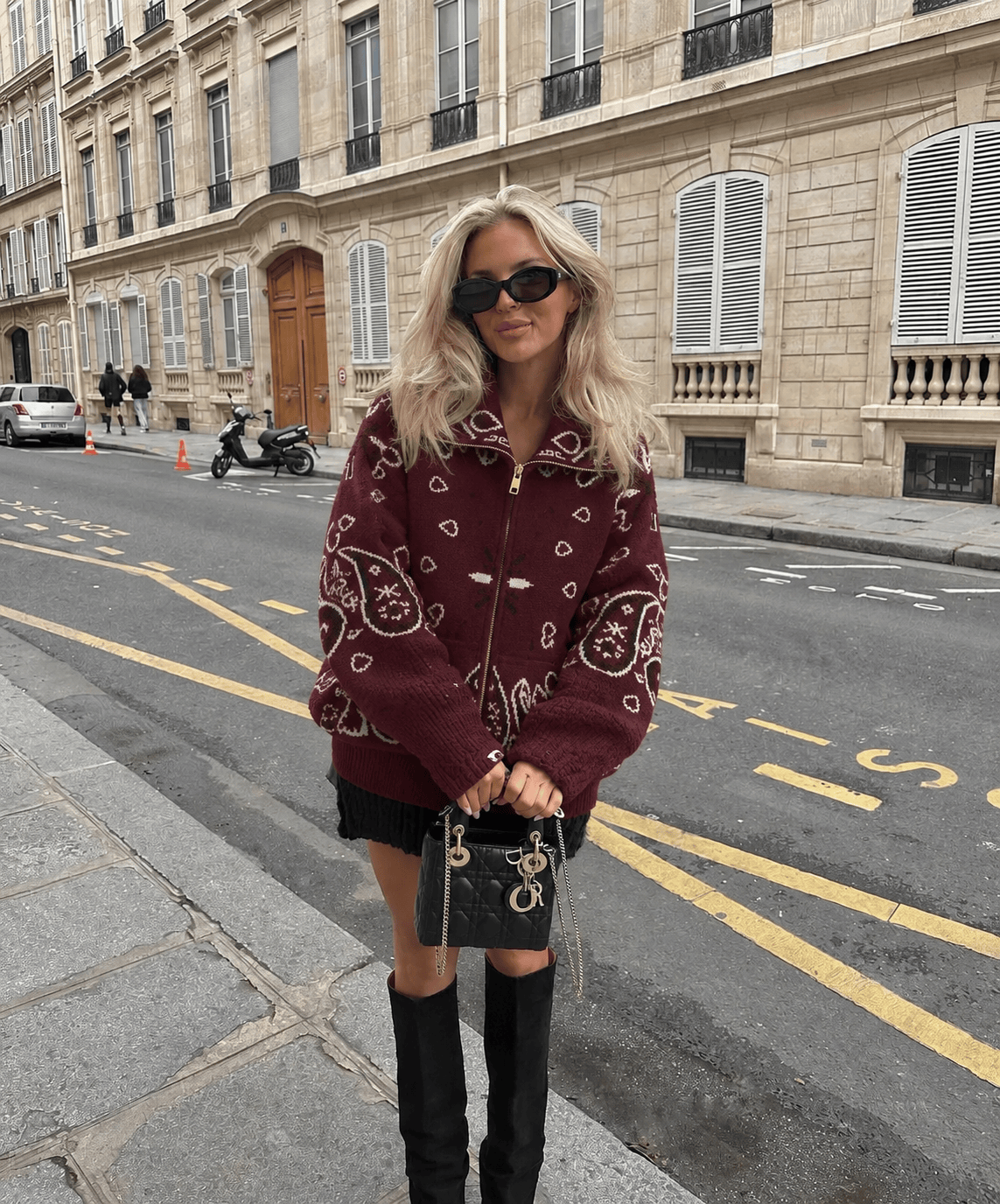 Maurice paris Veste Gilet BANDANA bordeaux
