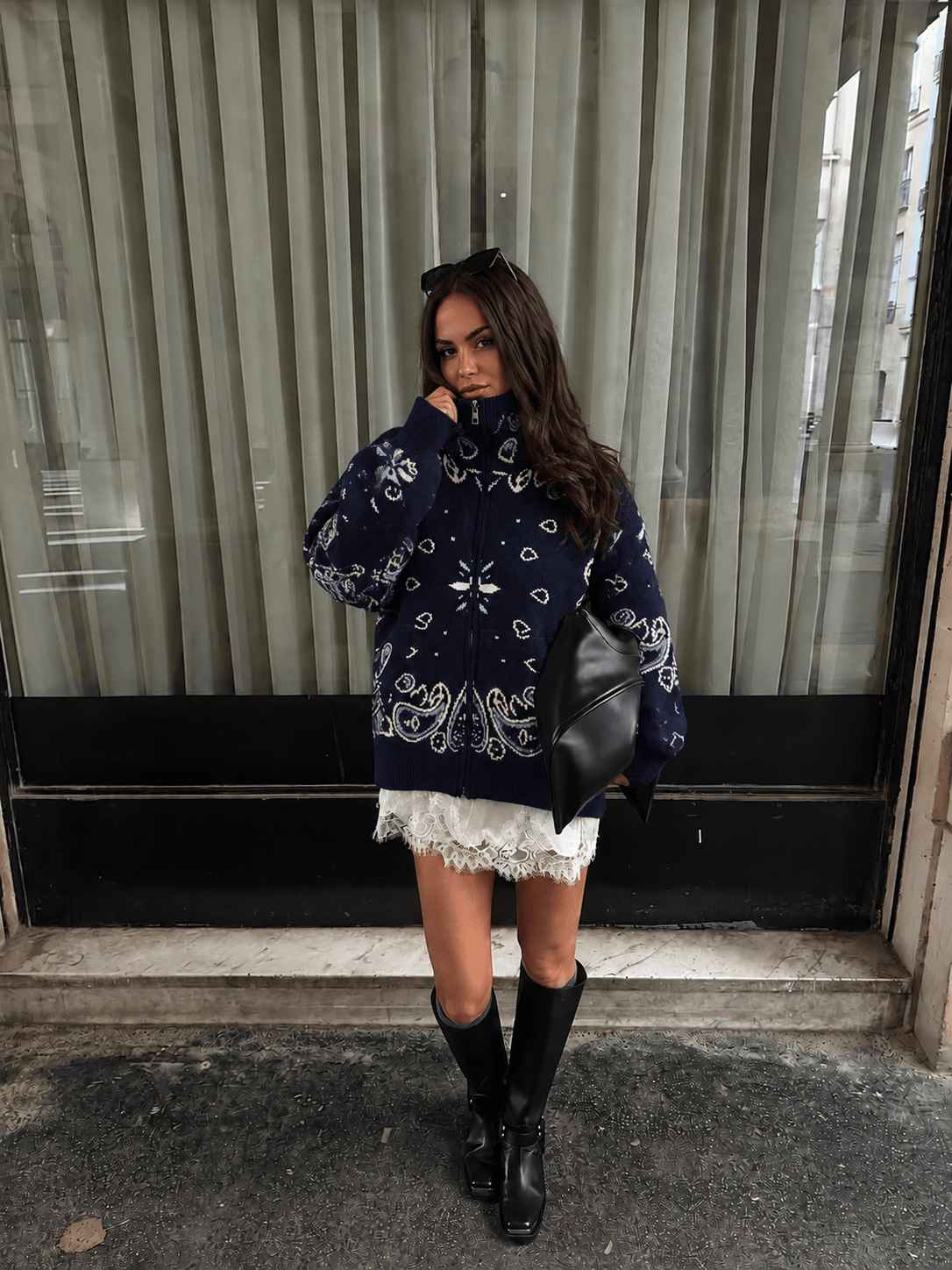 Maurice paris Veste Gilet BANDANA marine