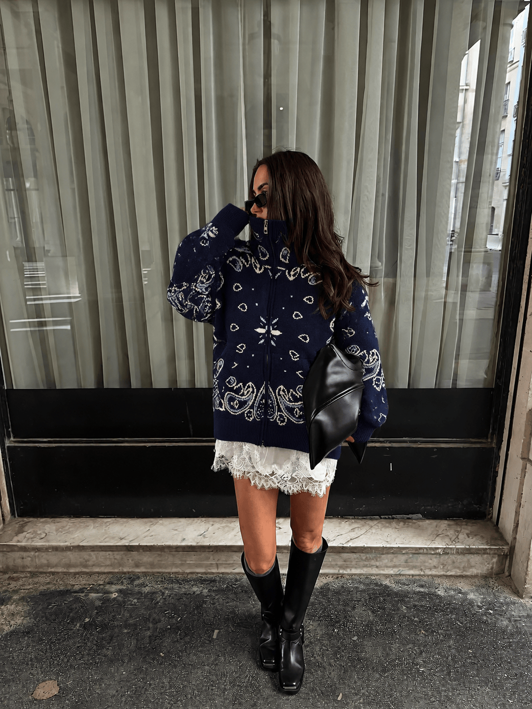 Maurice paris Veste Gilet BANDANA marine