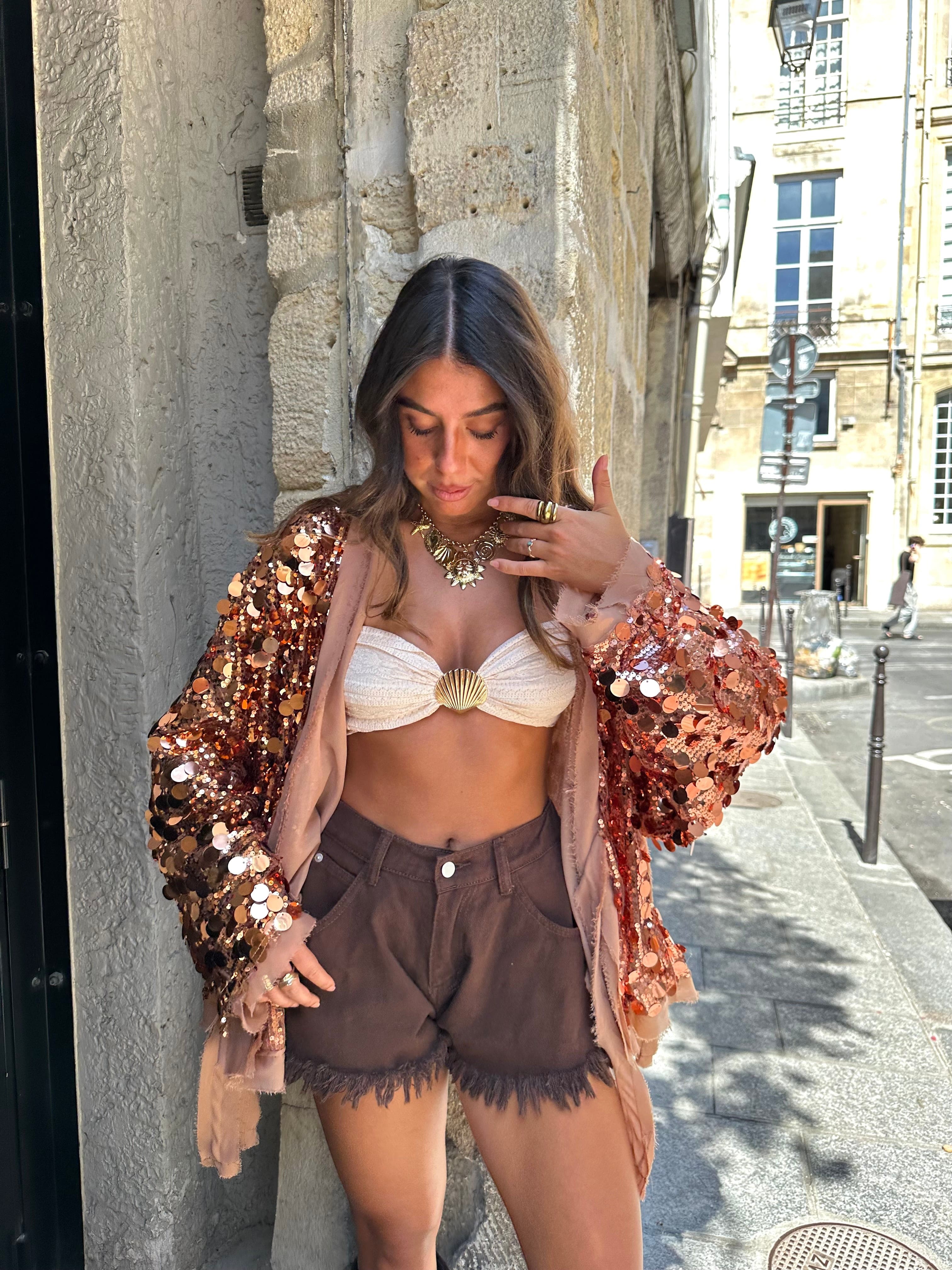 Maurice paris Veste Kimono IBIZA ocre