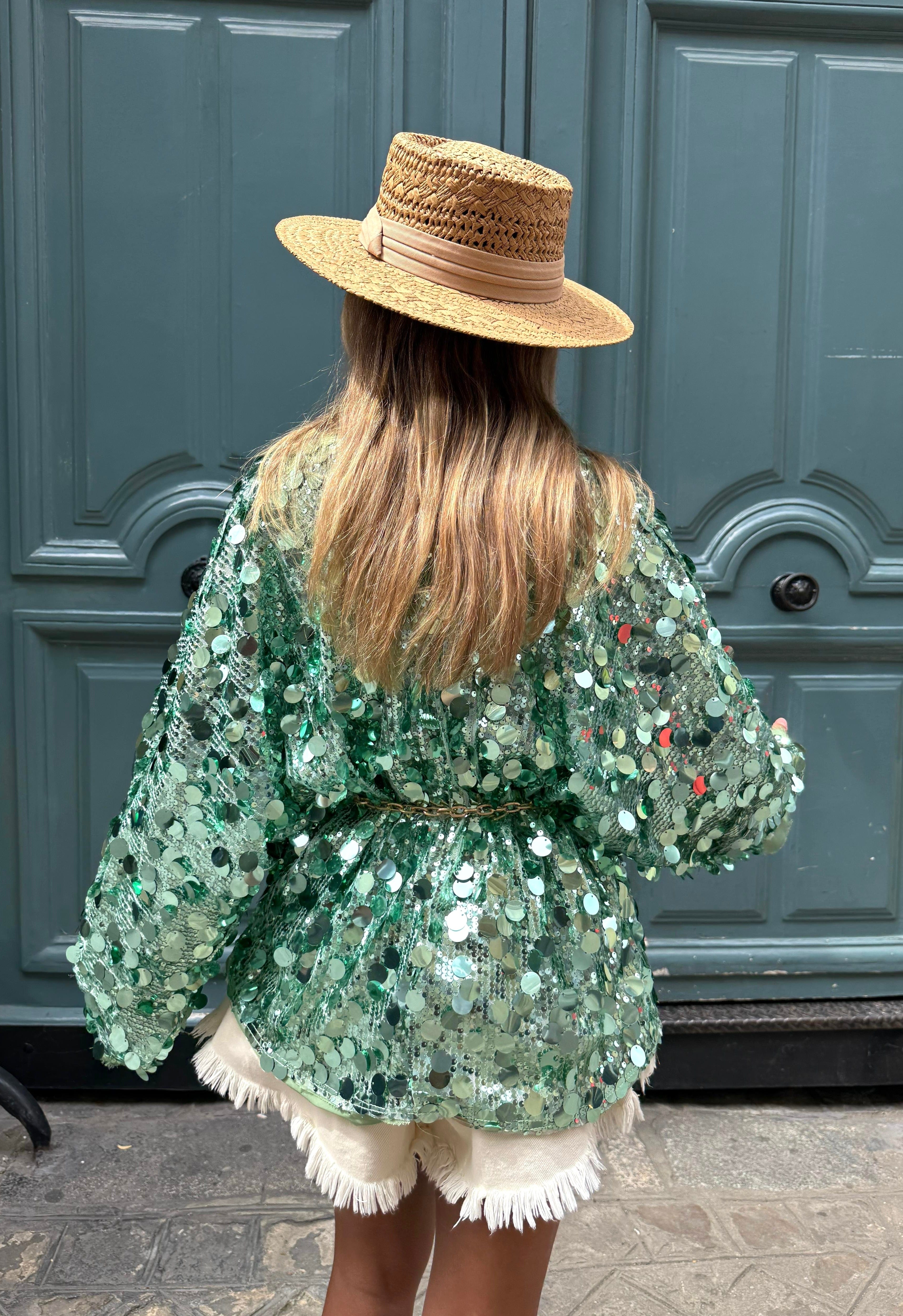 Maurice paris Veste Kimono IBIZA vert