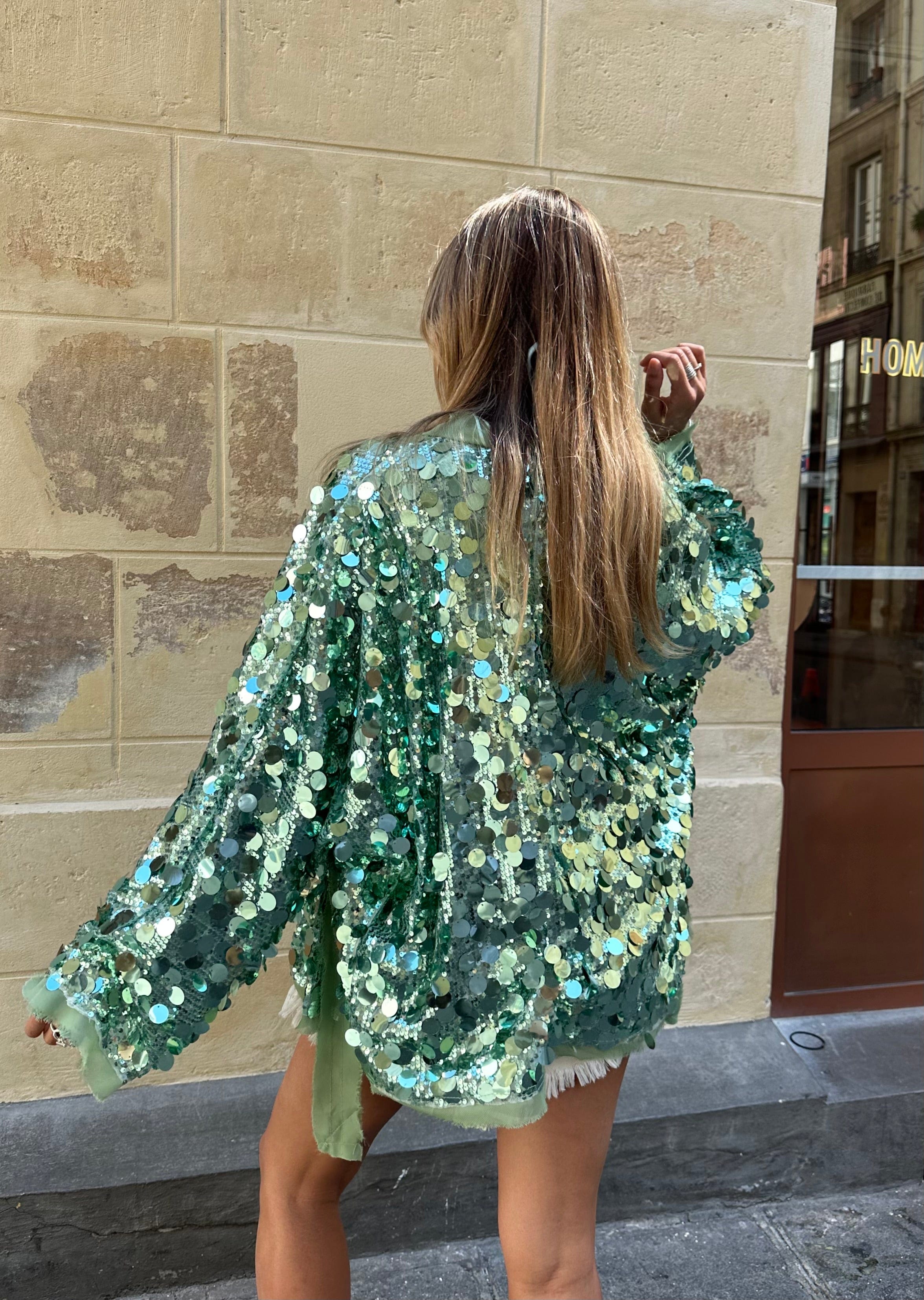 Maurice paris Veste Kimono IBIZA vert