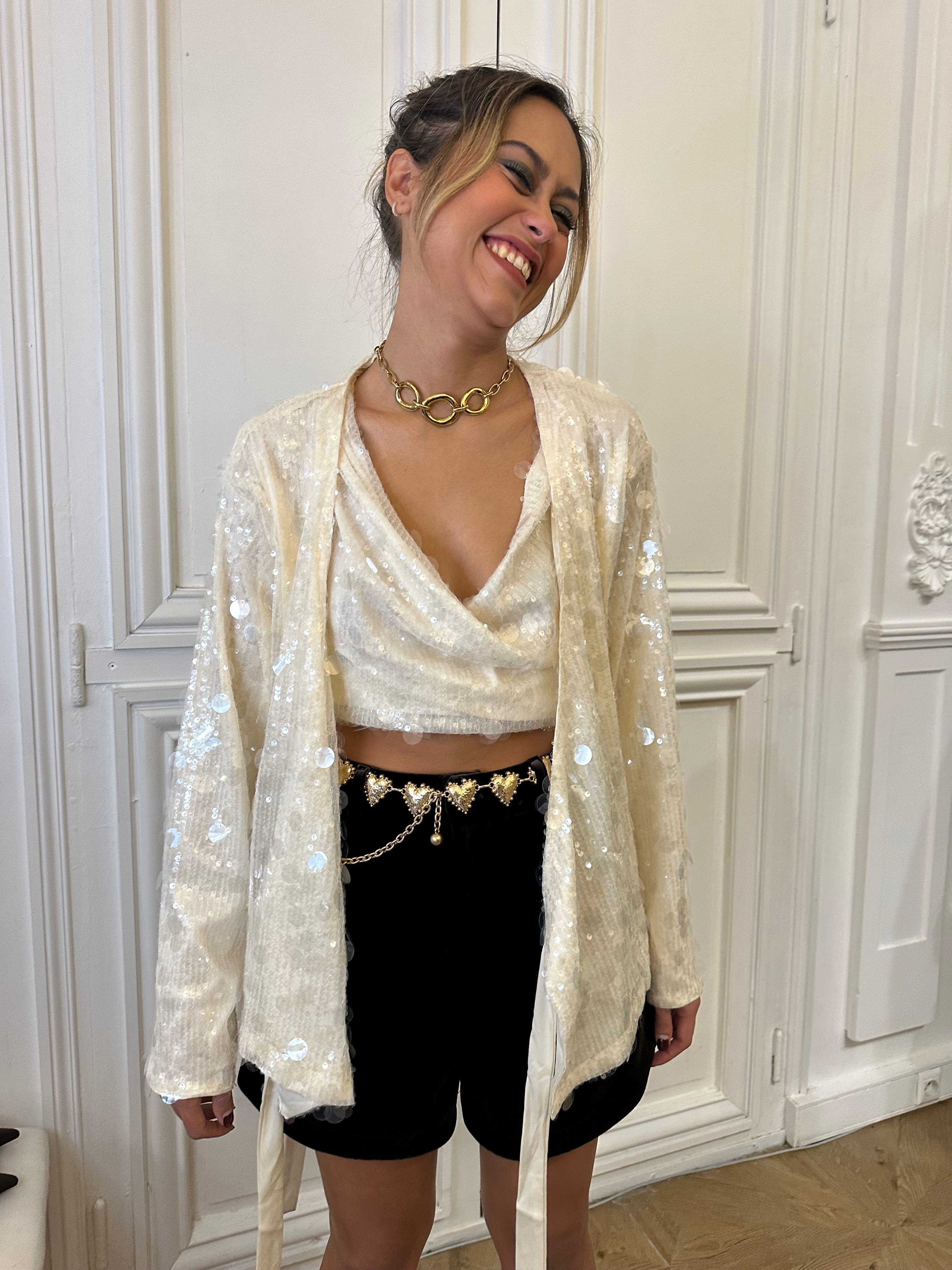 Maurice paris Veste Kimono STARLIGHT blanc