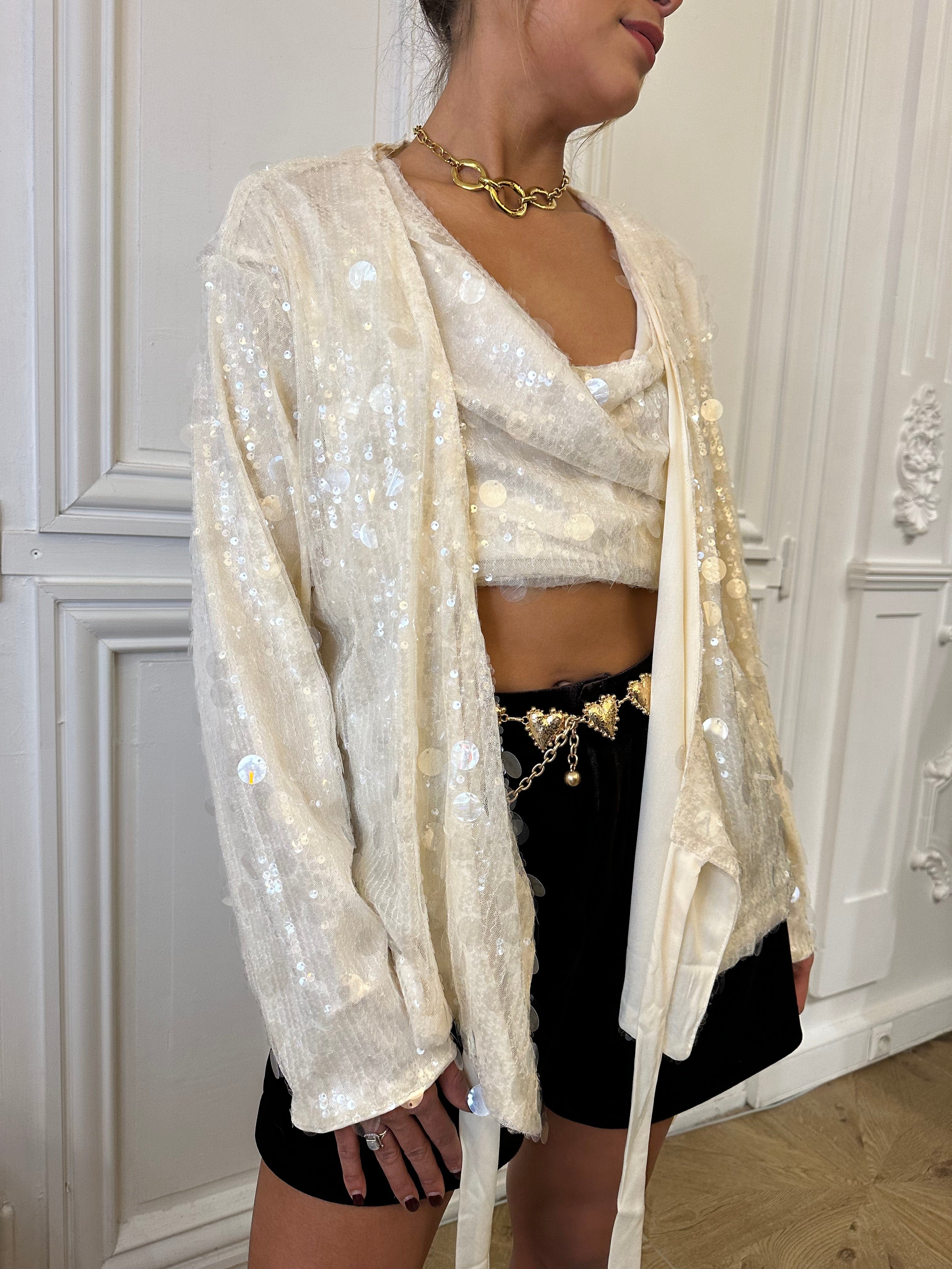 Maurice paris Veste Kimono STARLIGHT blanc