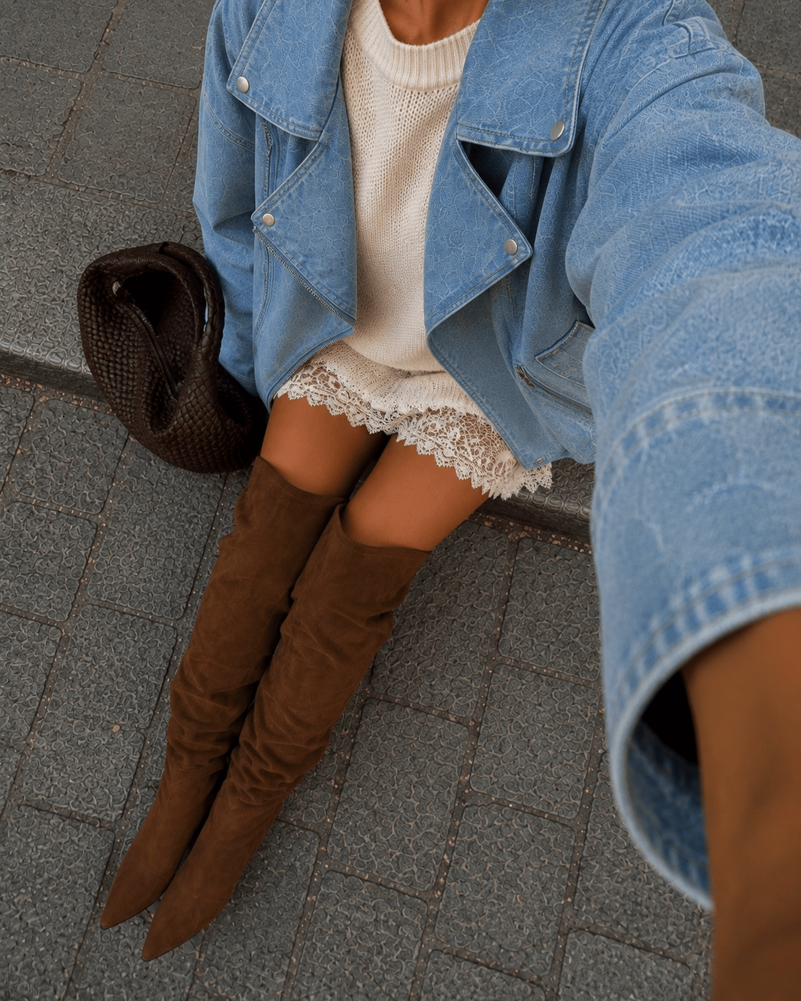 Maurice paris Veste Perfecto ARIANA bleu