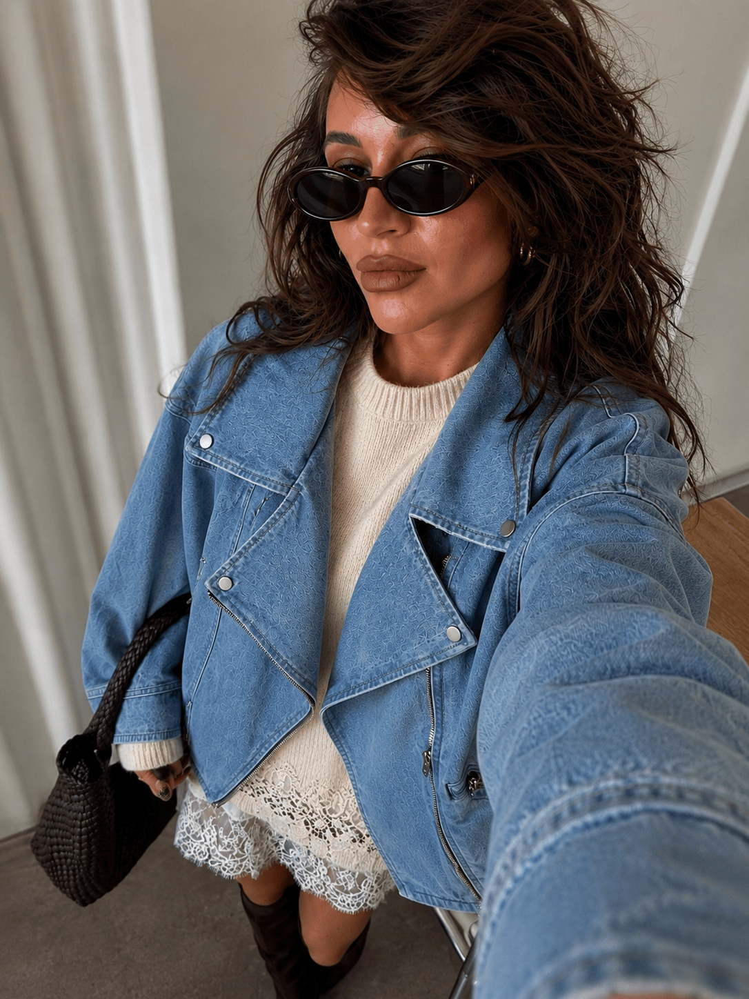 Maurice paris Veste Perfecto ARIANA bleu