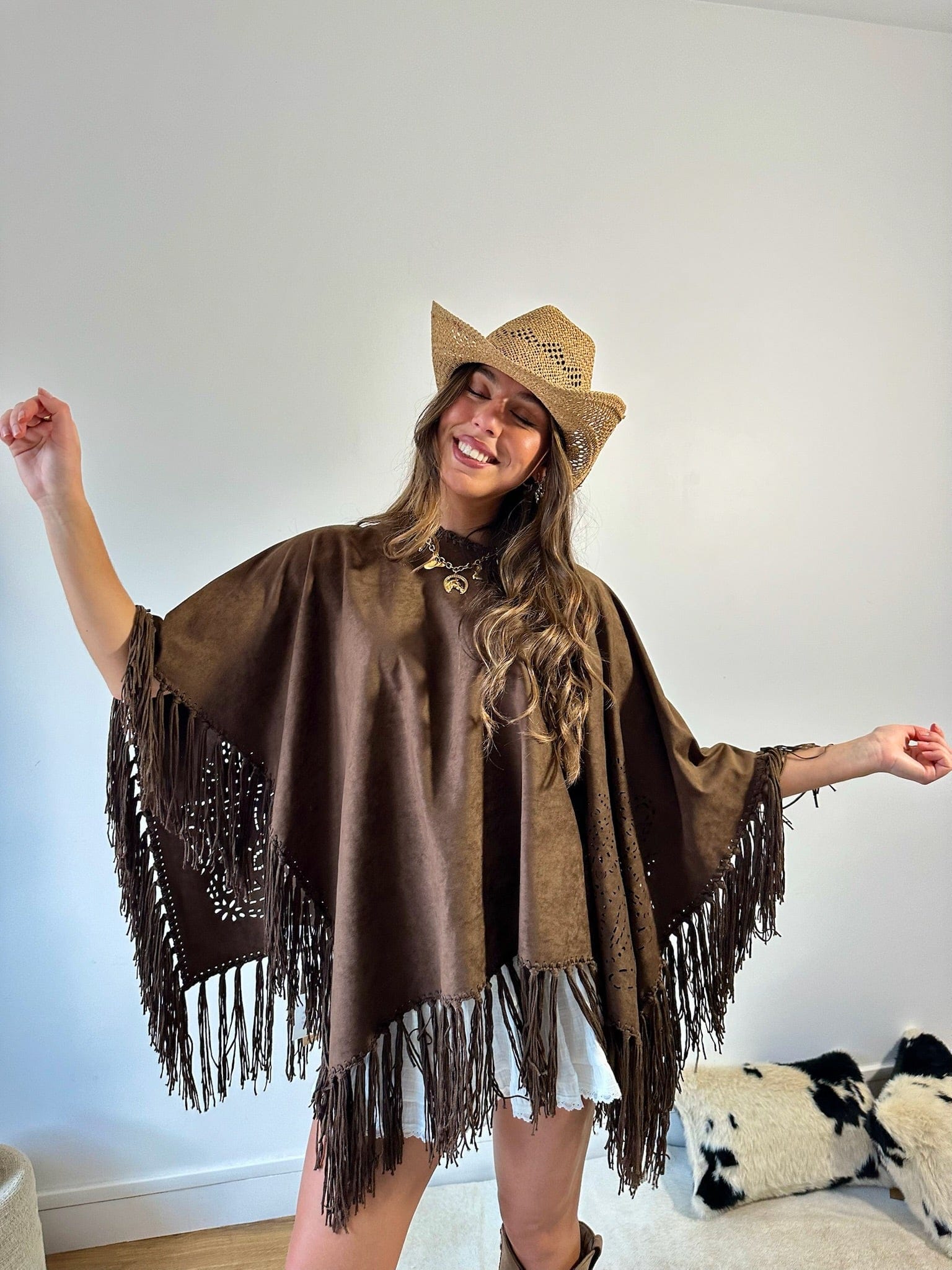 Maurice paris Veste Poncho CANYON choco