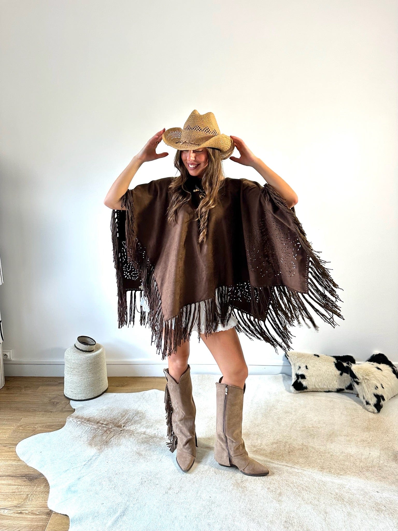 Maurice paris Veste Poncho CANYON choco