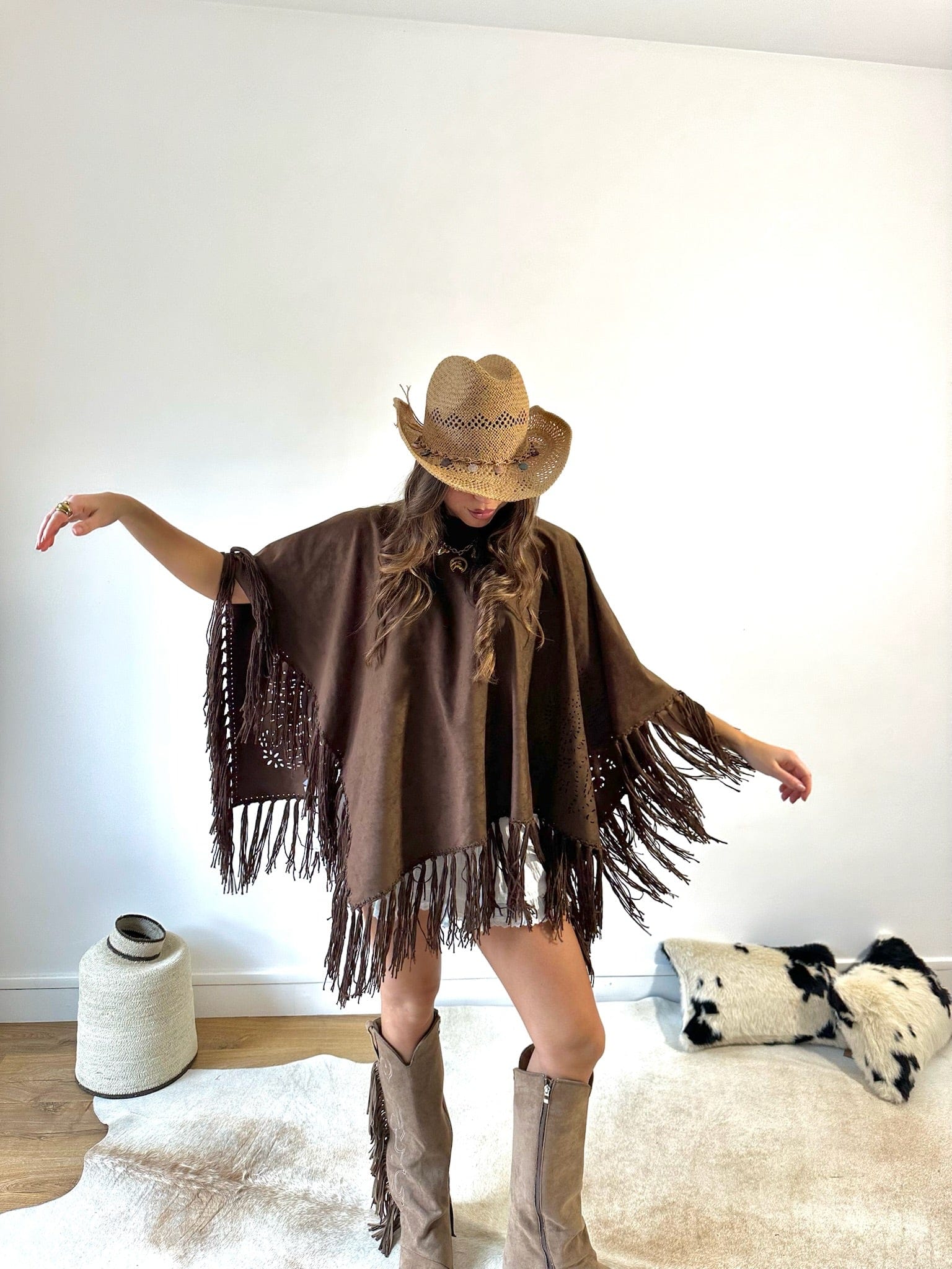 Maurice paris Veste Poncho CANYON choco