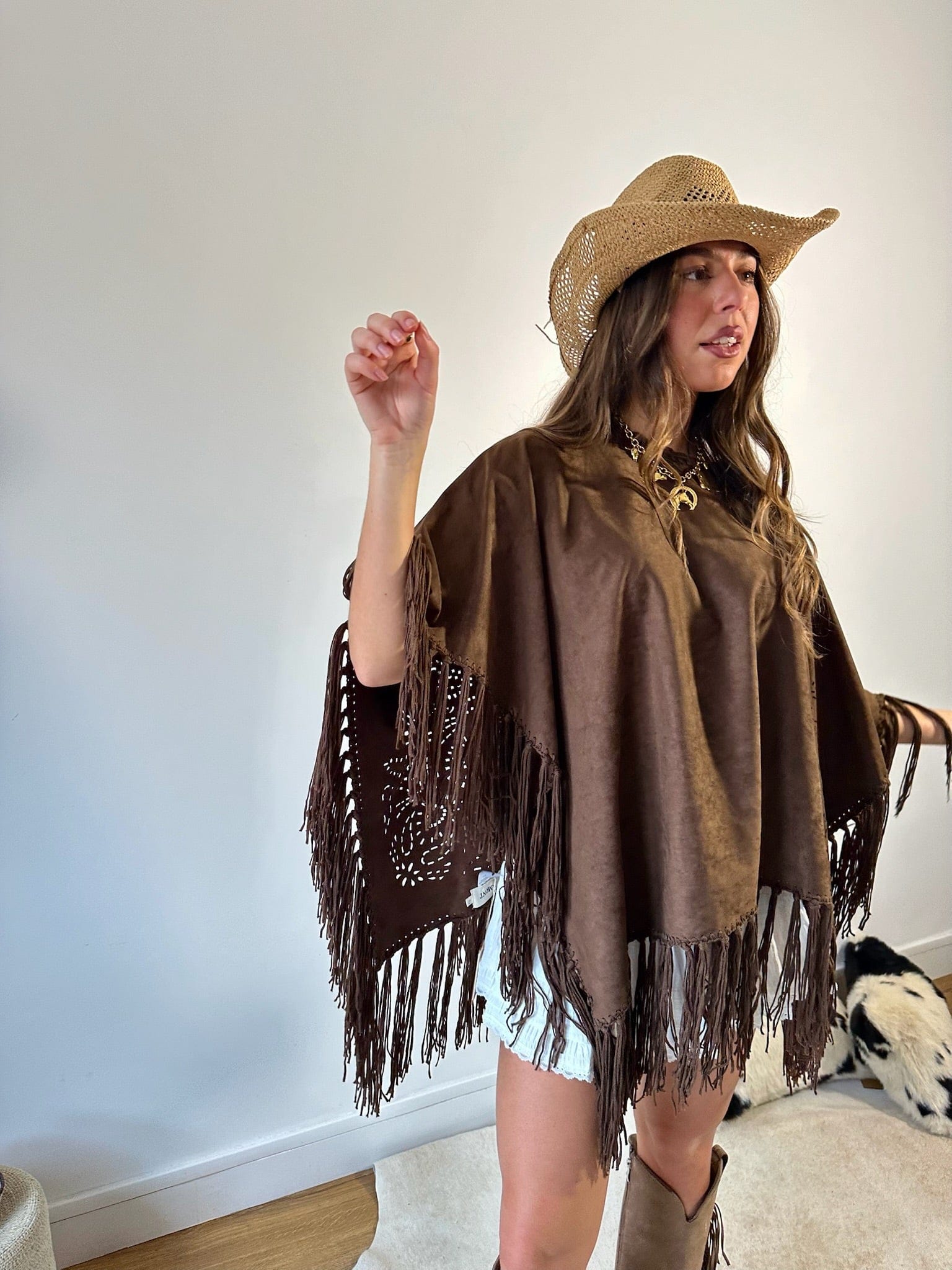 Maurice paris Veste Poncho CANYON choco