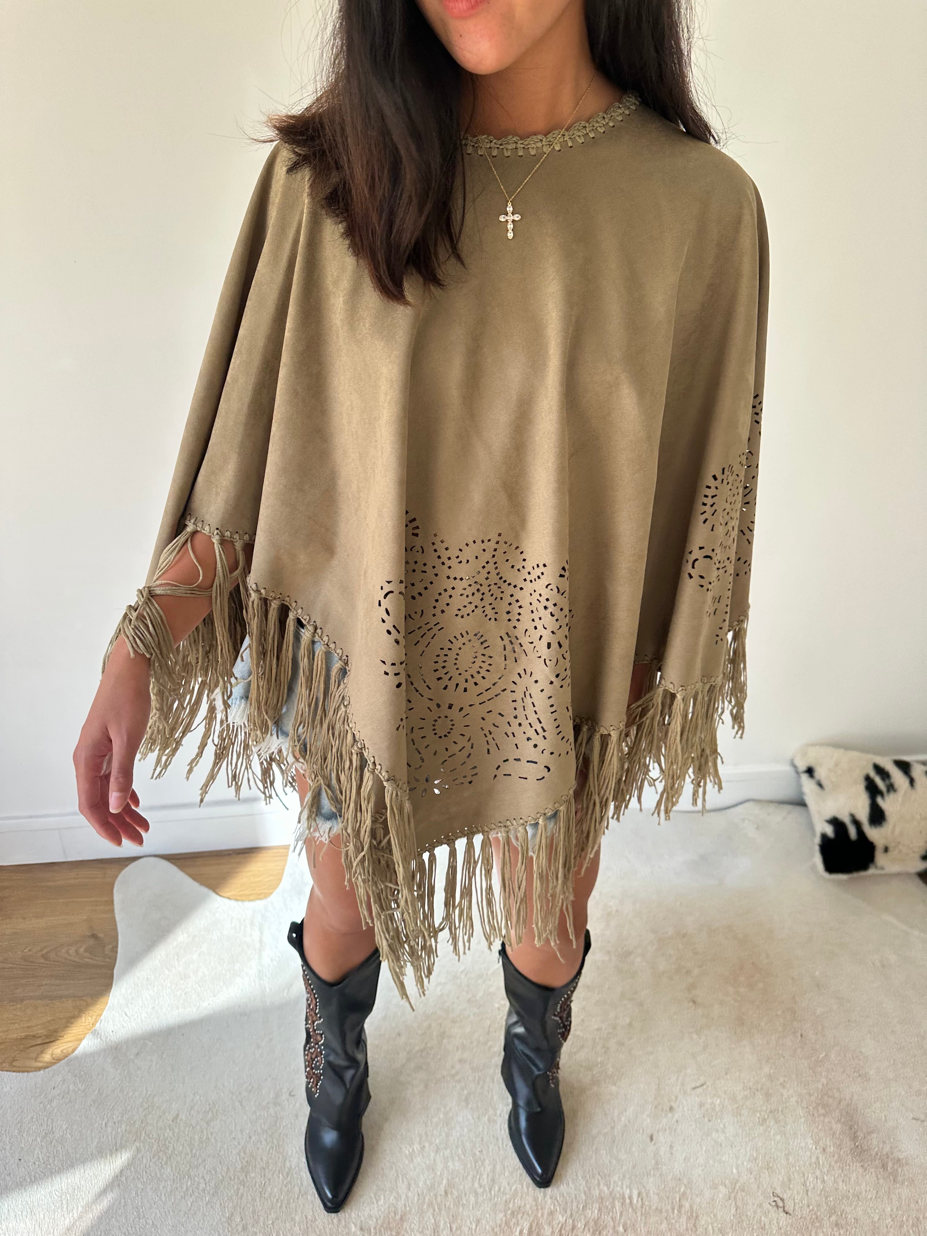 Maurice paris Veste Poncho CANYON kaki