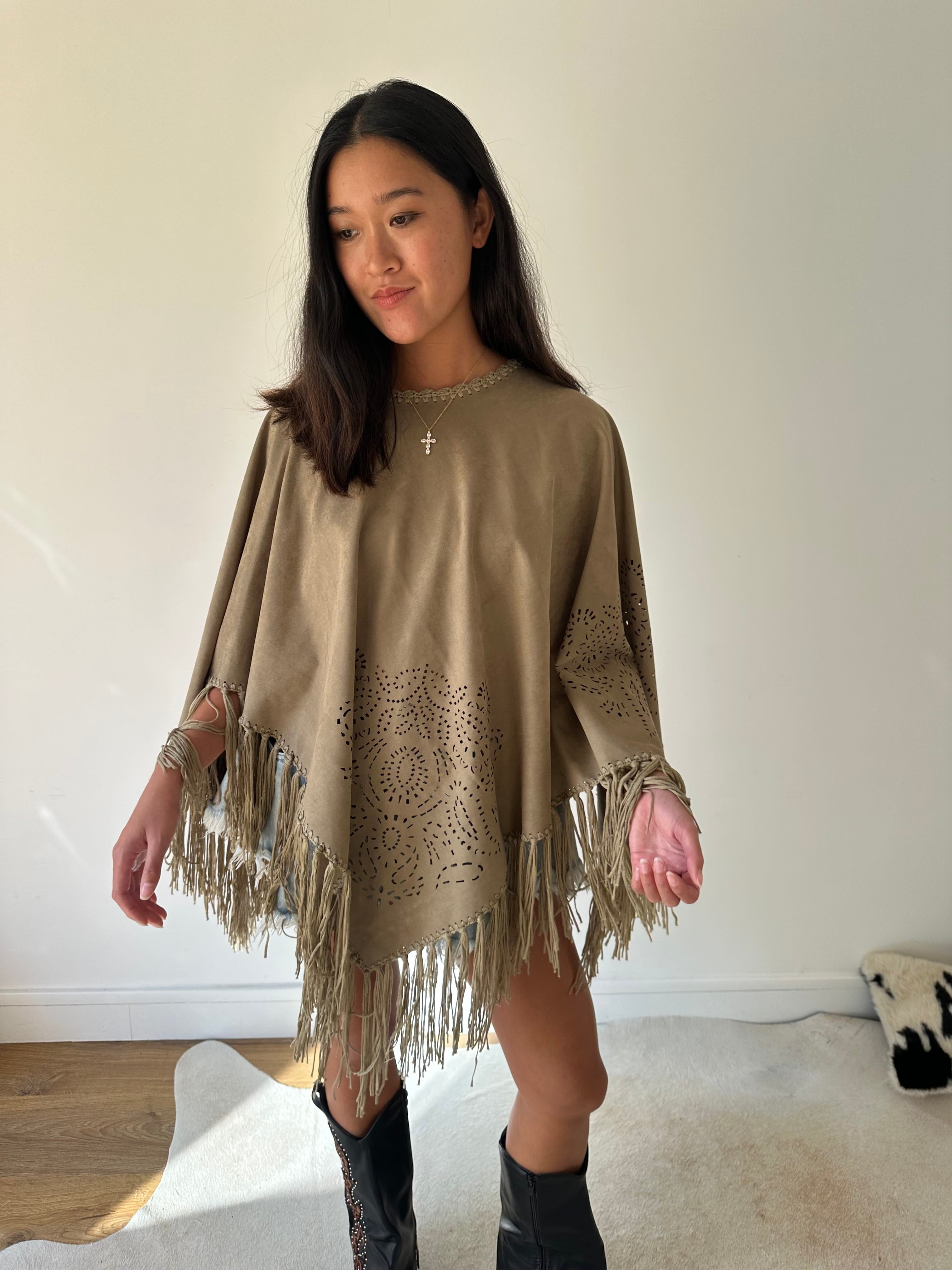 Maurice paris Veste Poncho CANYON kaki