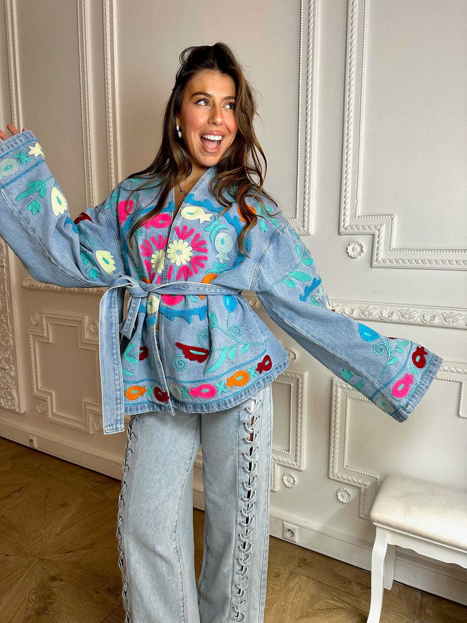 Maurice paris Veste Veste kimono BOUQUET