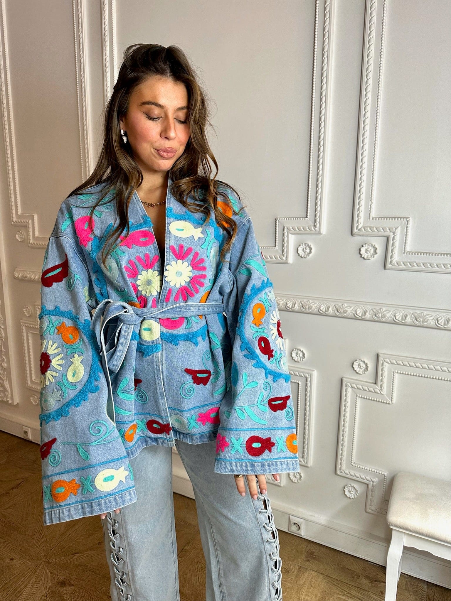 Maurice paris Veste Veste kimono BOUQUET