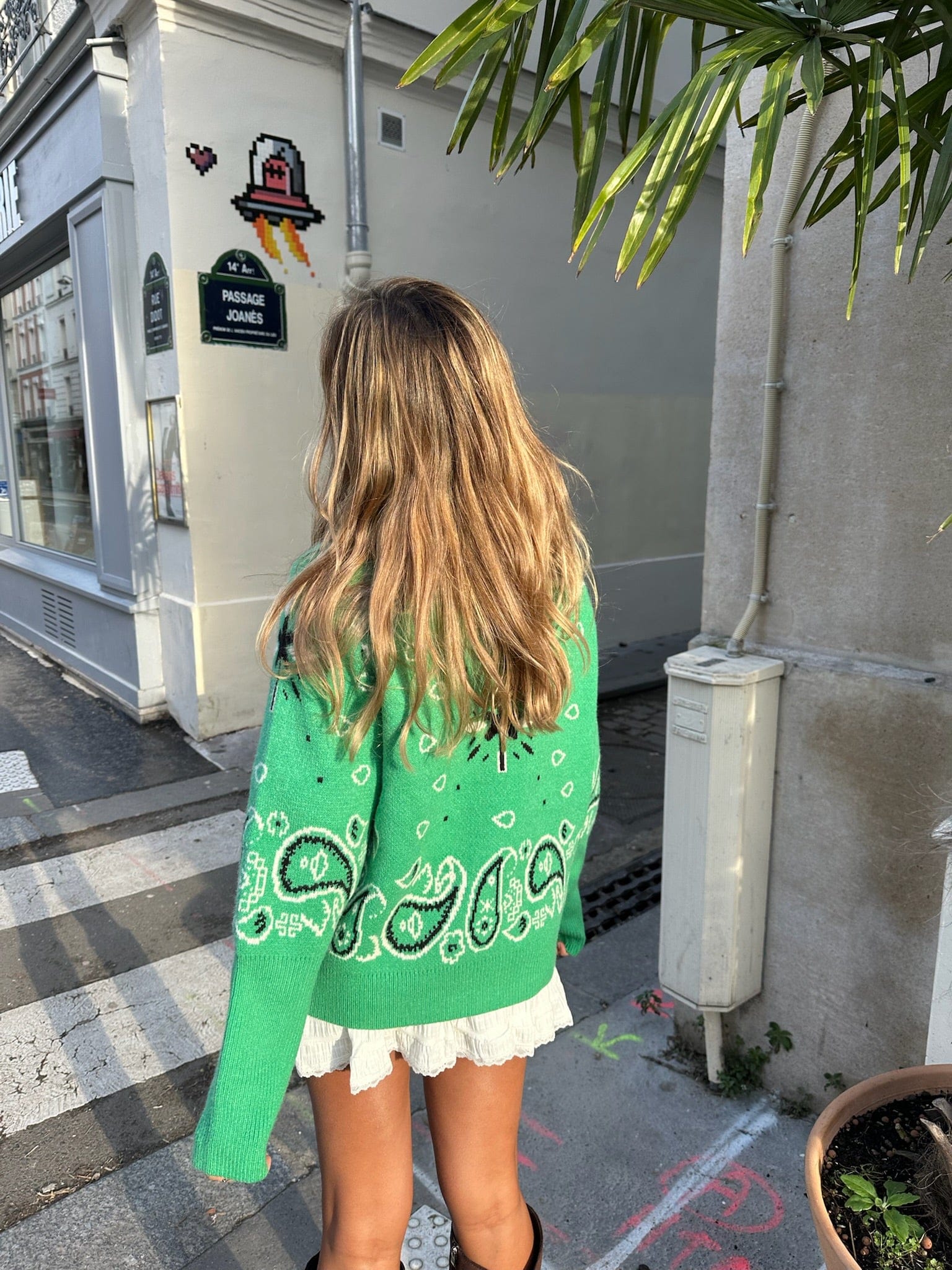 Maurice paris Veste Veste PAISLEY verte