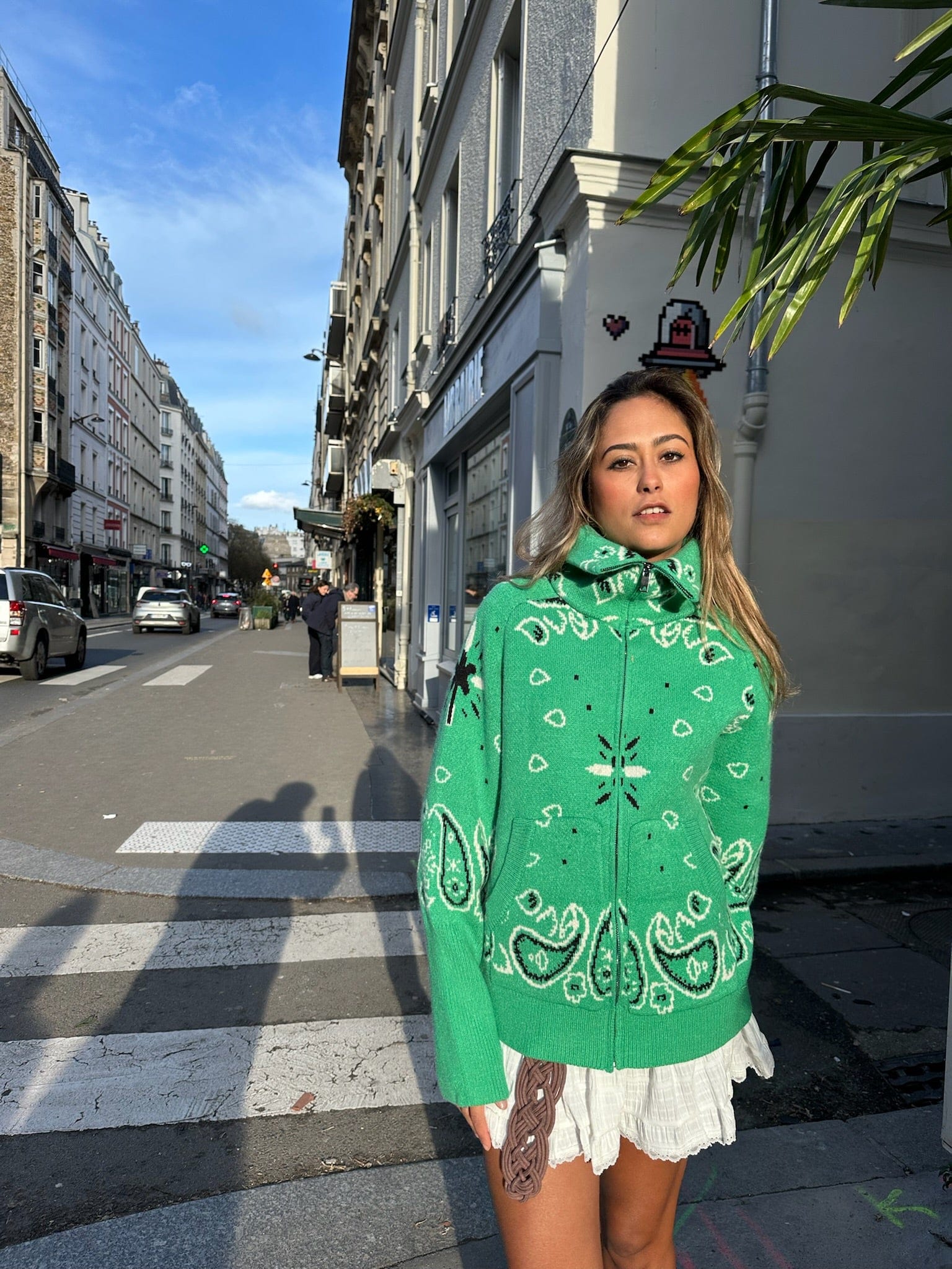 Maurice paris Veste Veste PAISLEY verte