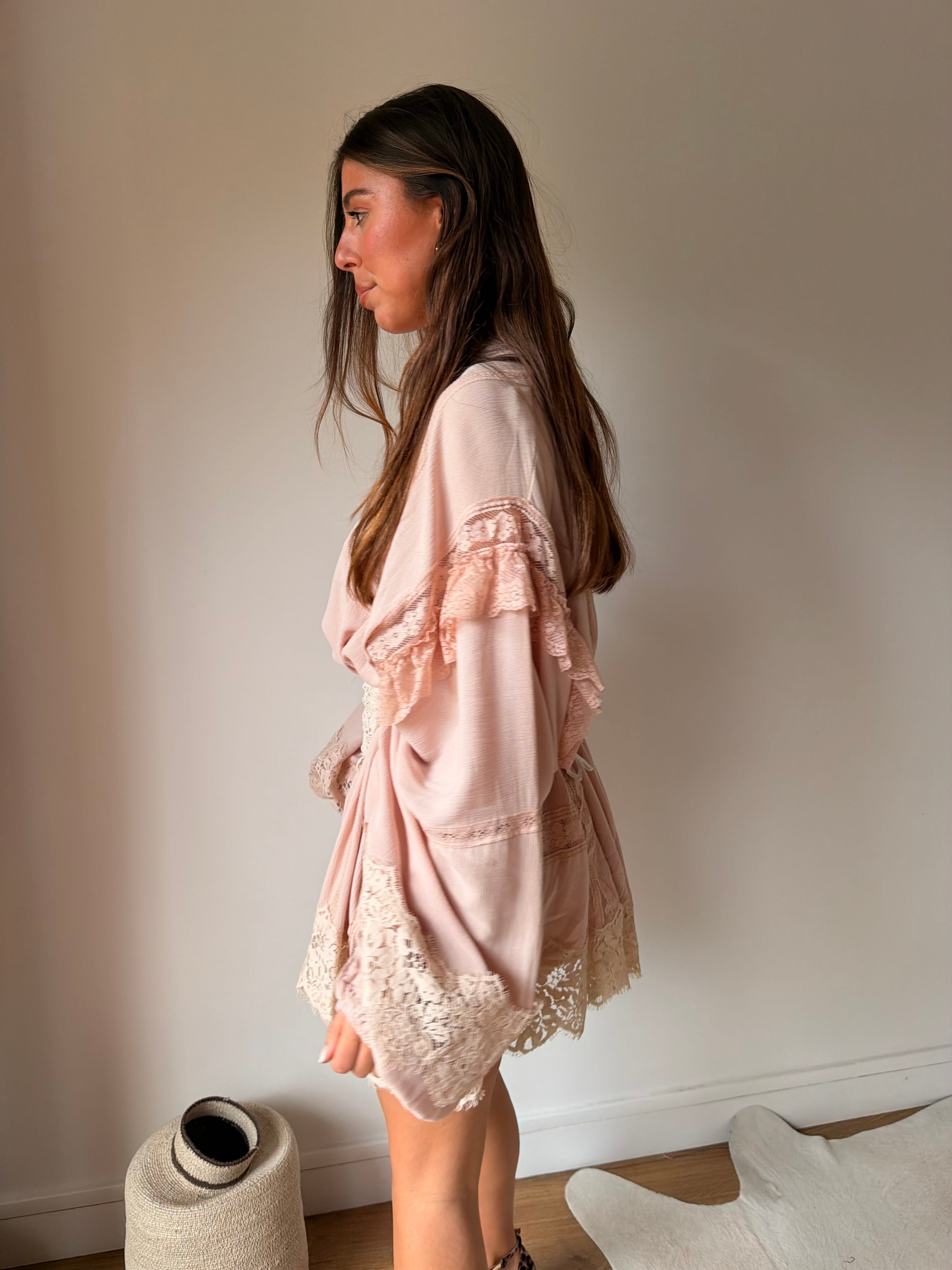 Purple Queen Robe Blouse BOHEMIAN rose