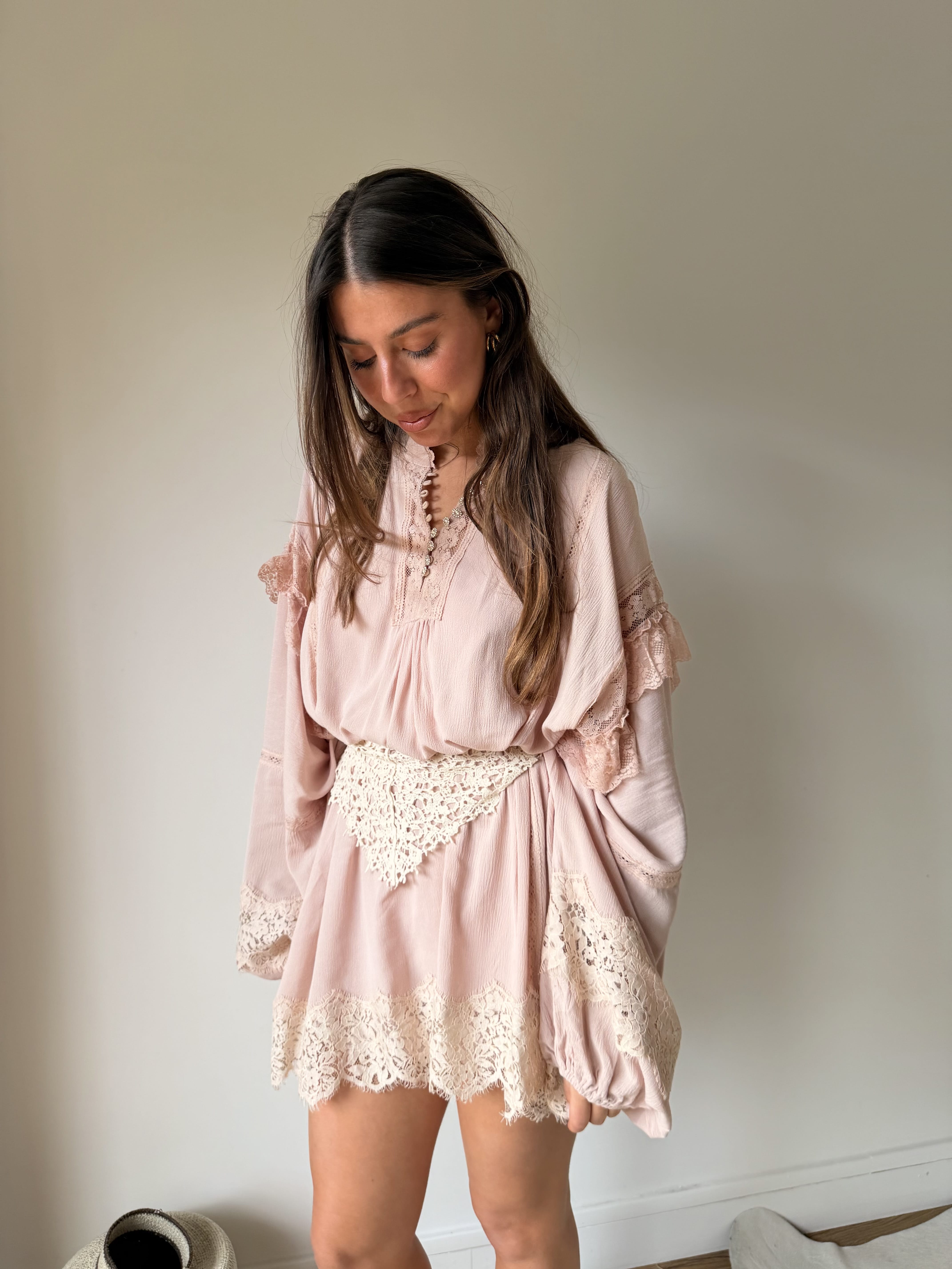 Purple Queen Robe Blouse BOHEMIAN rose