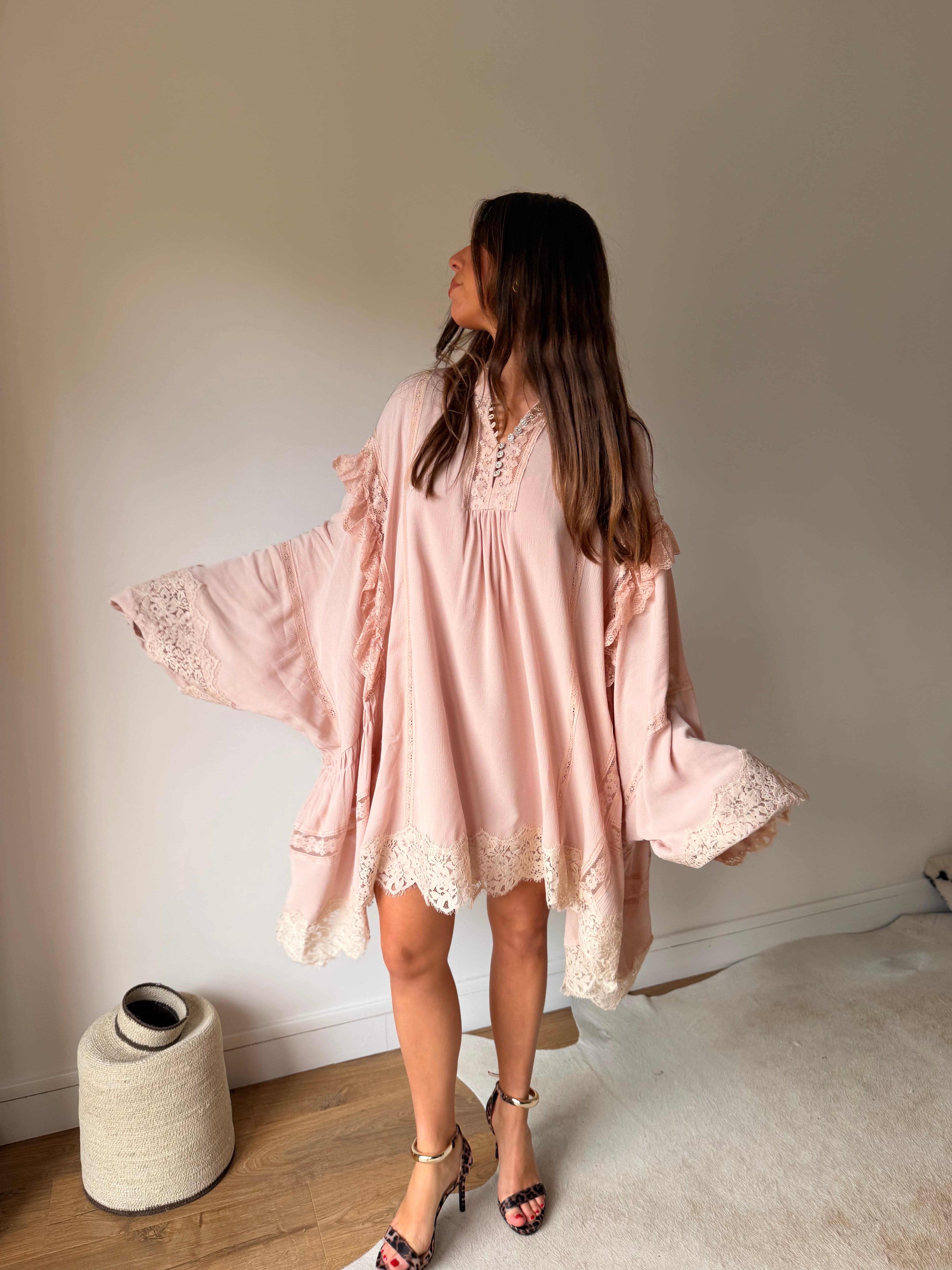 Purple Queen Robe Blouse BOHEMIAN rose