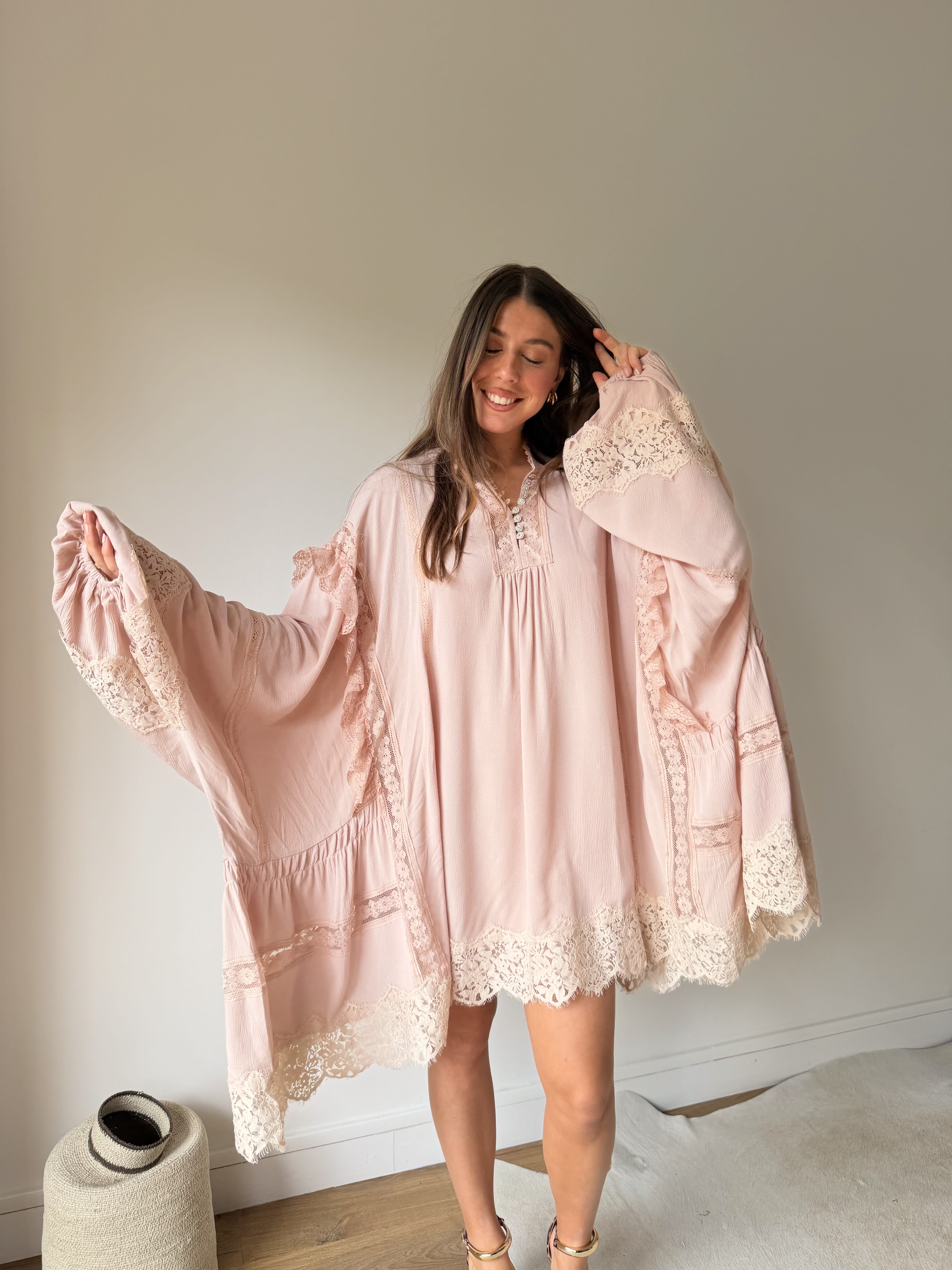 Purple Queen Robe Blouse BOHEMIAN rose