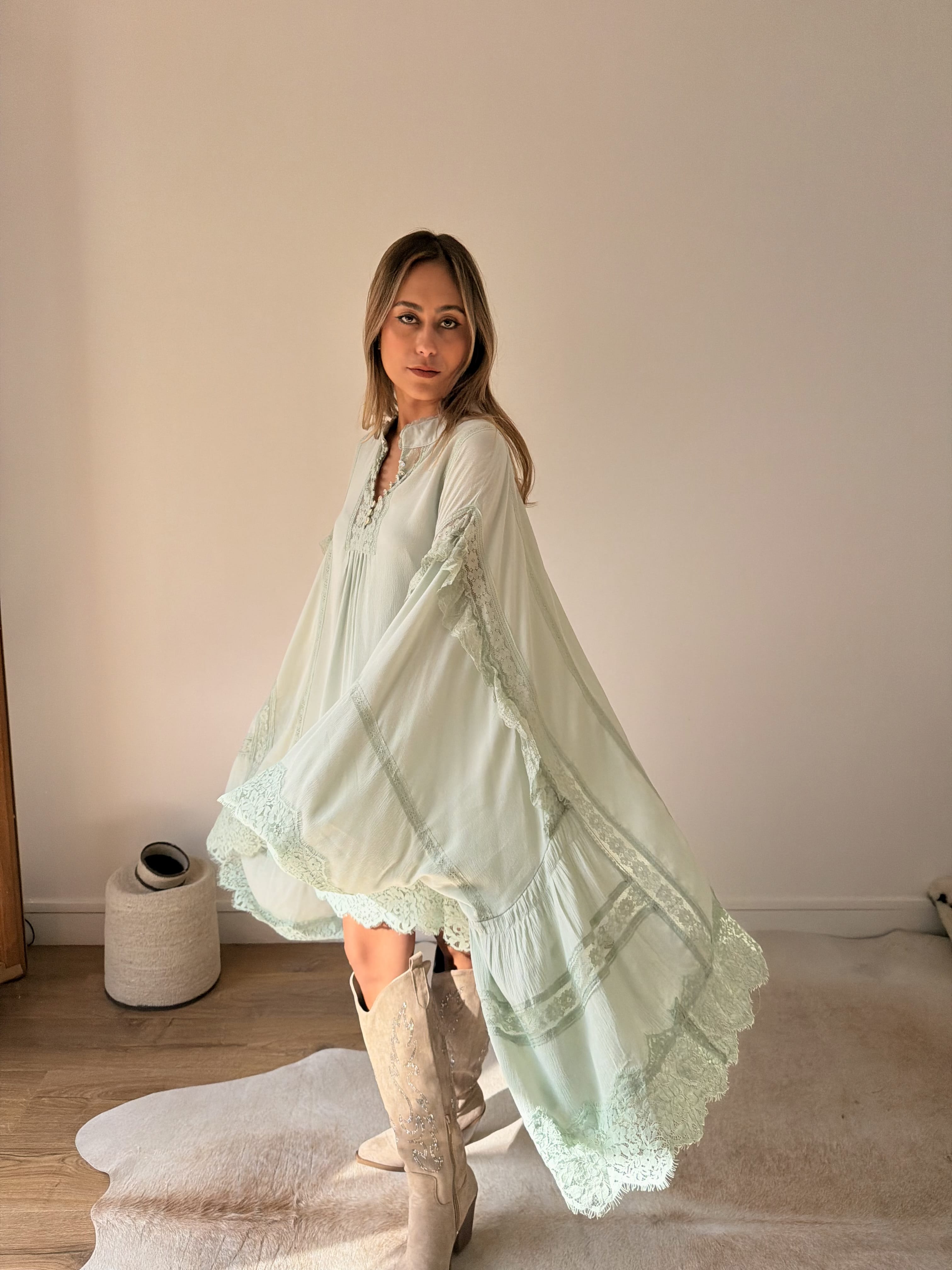Purple Queen Robe TU Blouse BOHEMIAN amande
