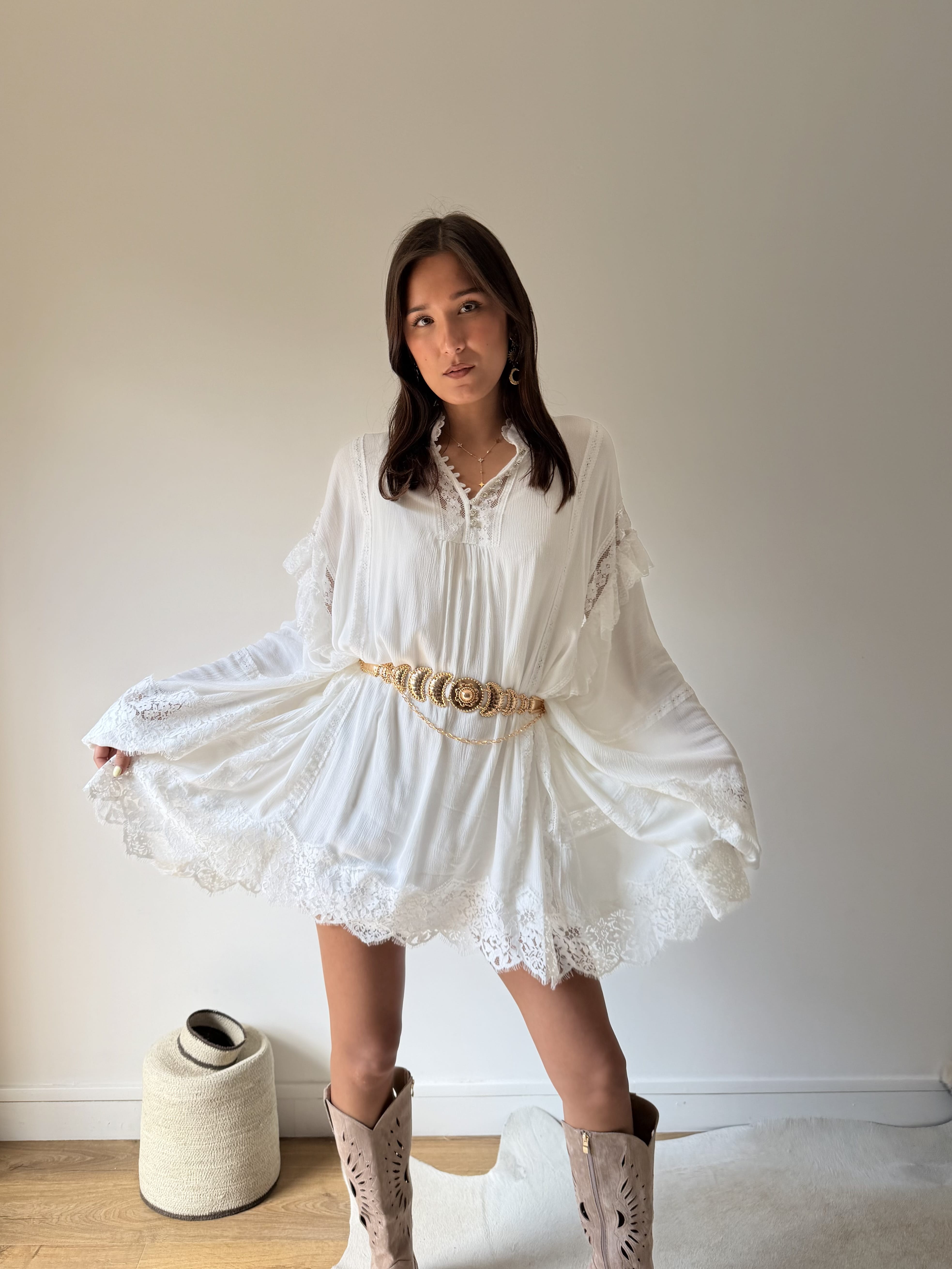 Unika Robe Blouse BOHEMIAN blanc