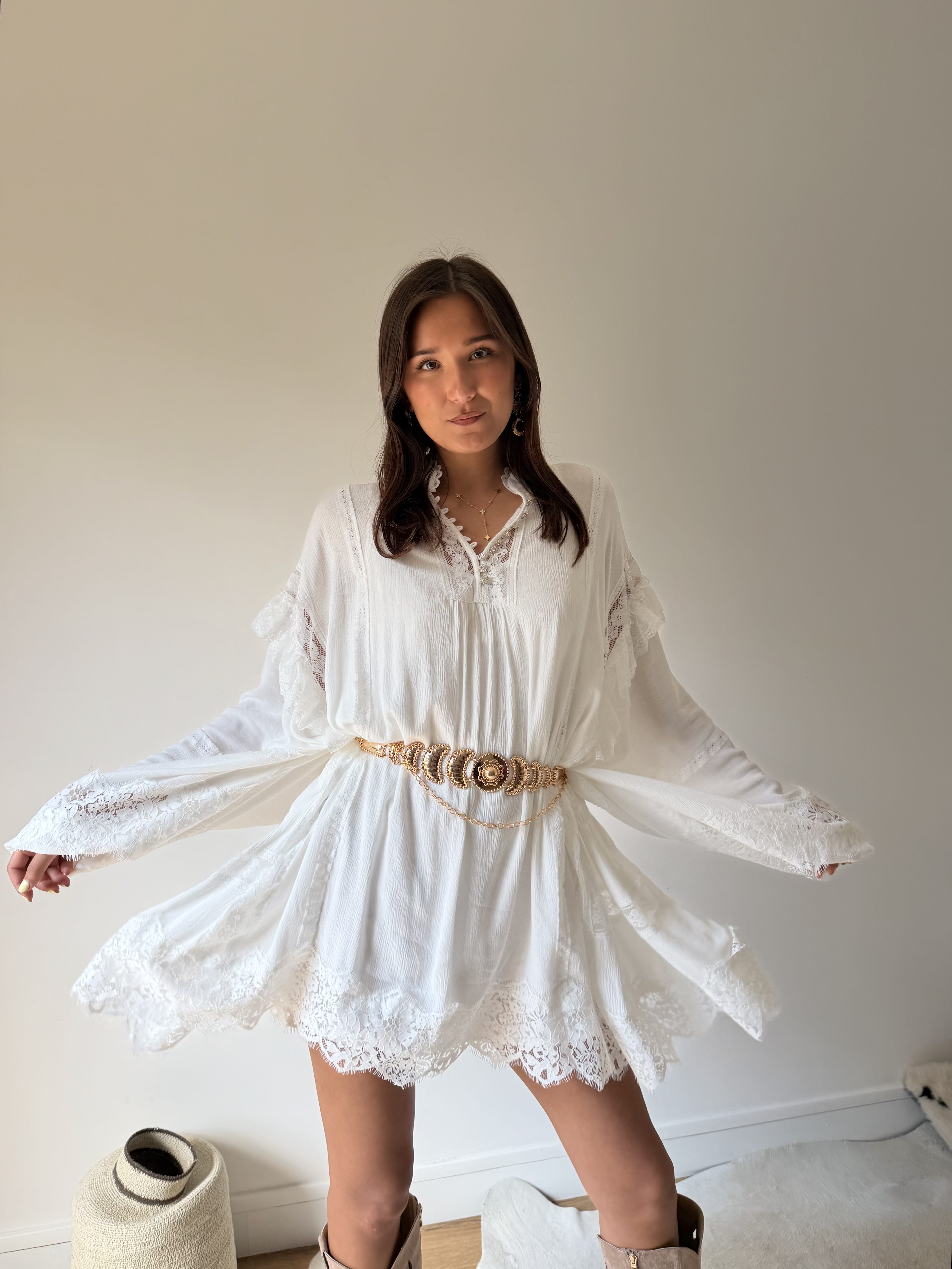 Unika Robe Blouse BOHEMIAN blanc