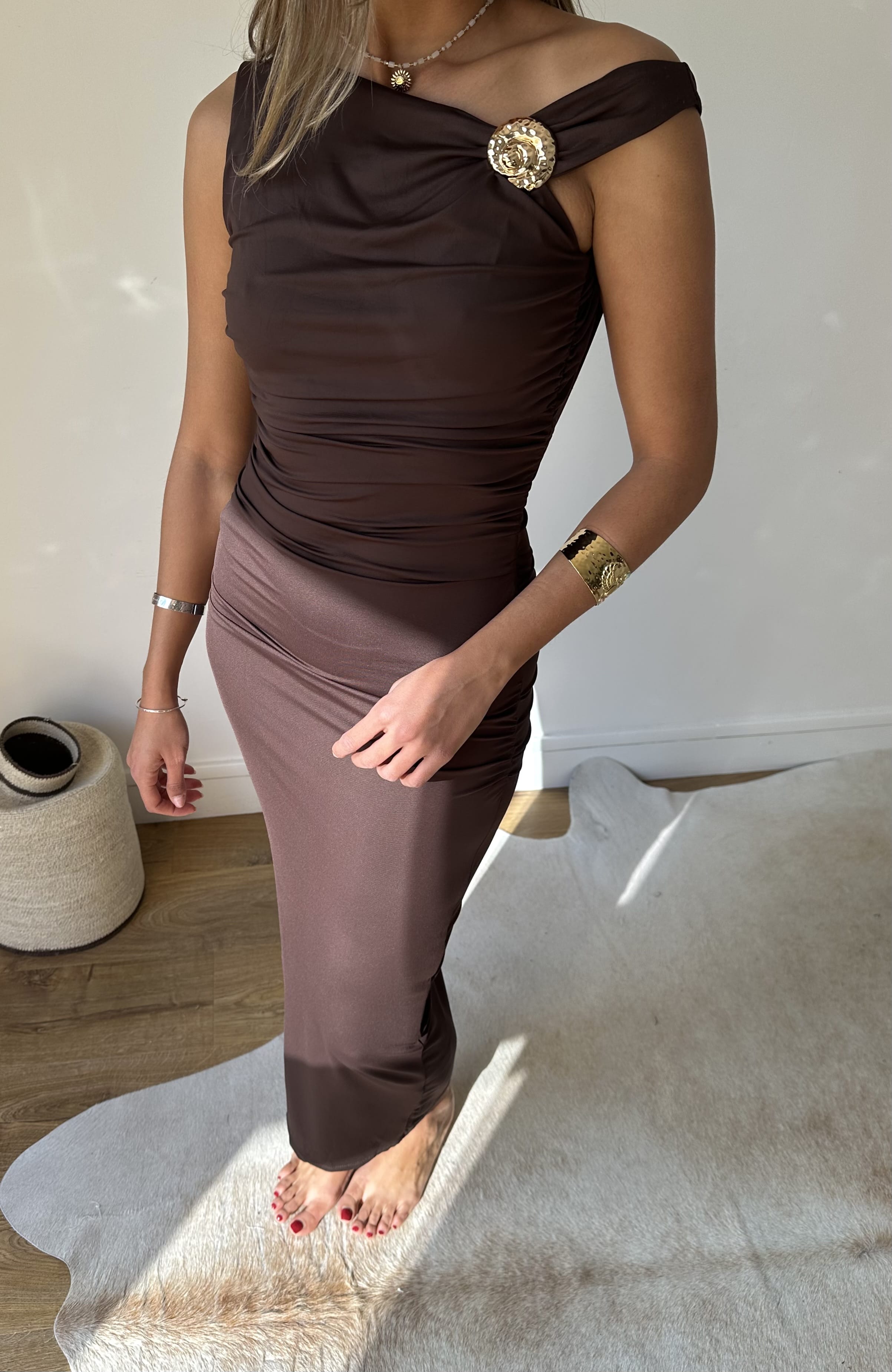 Van De Rock Robe LUCIA marron